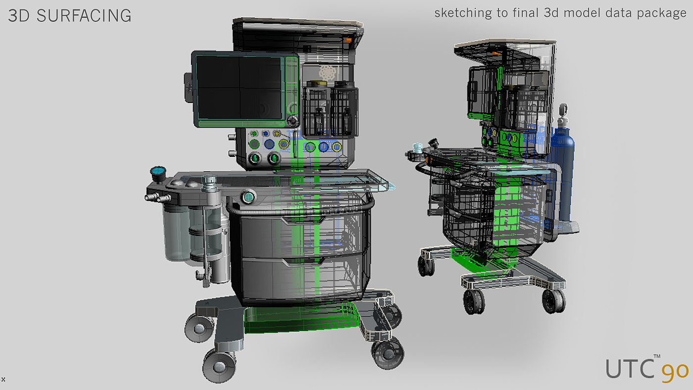 The anesthesia machine，Automatic design，product design，