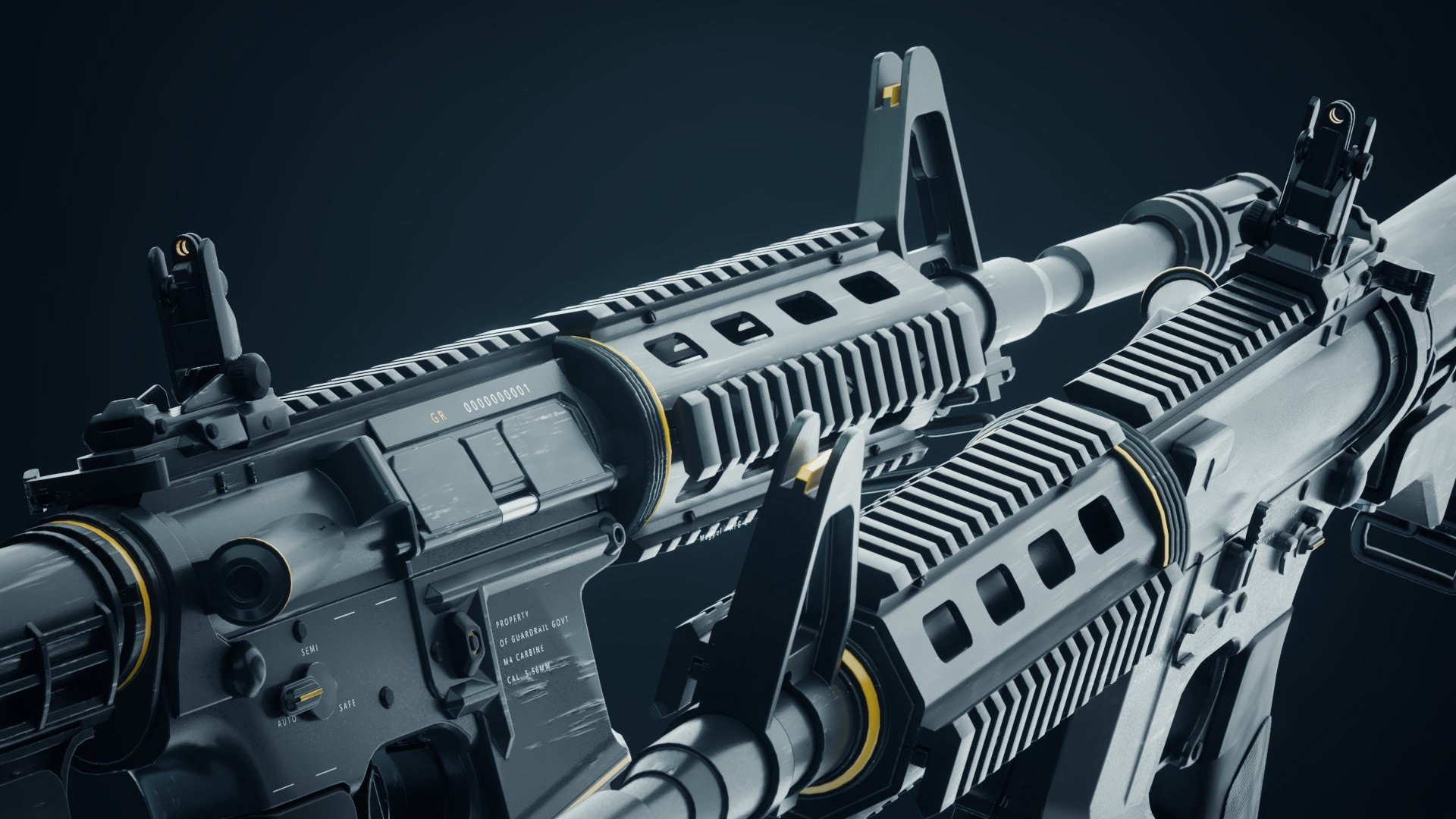 M4A1，Cyberpunk，firearms，army，science fiction，game，