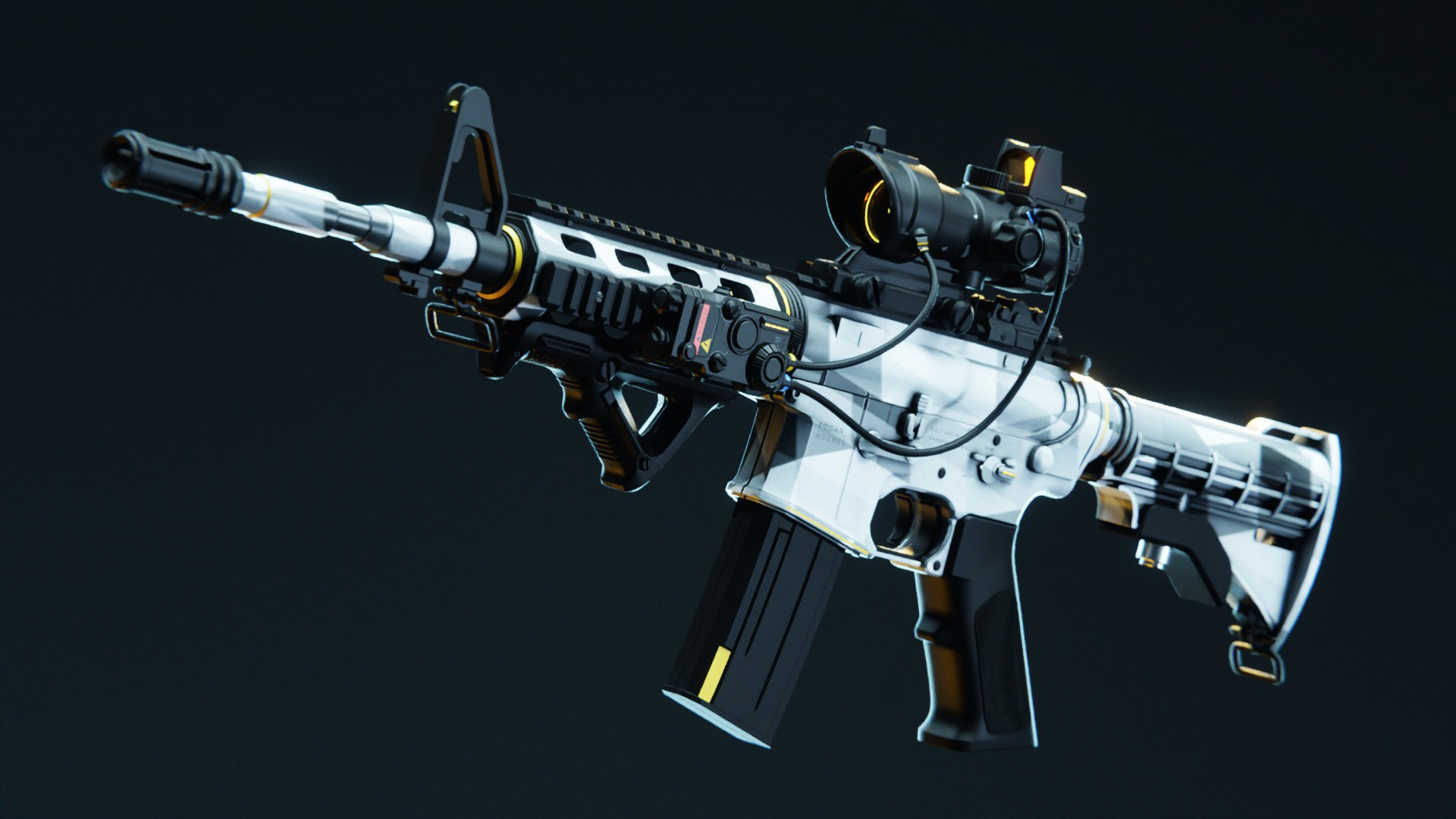 M4A1，Cyberpunk，firearms，army，science fiction，game，