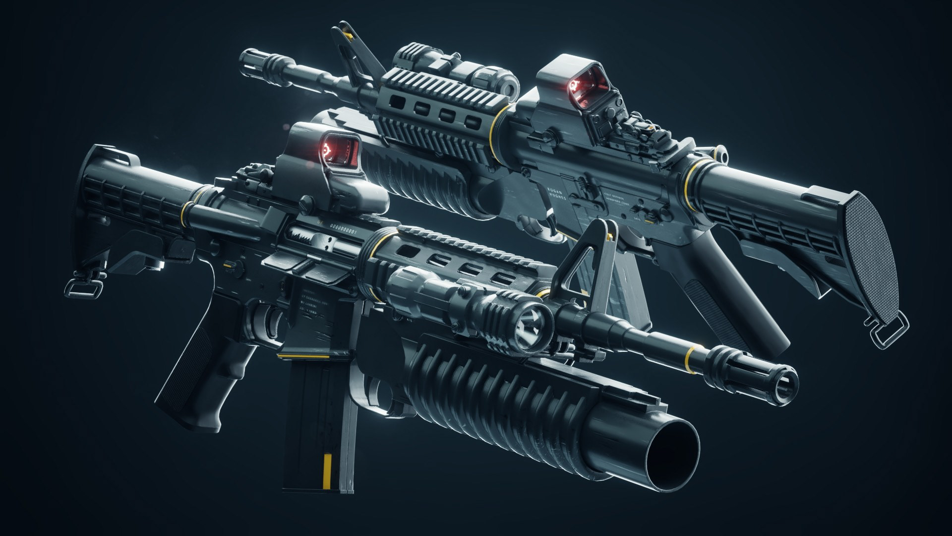 M4A1，Cyberpunk，firearms，army，science fiction，game，
