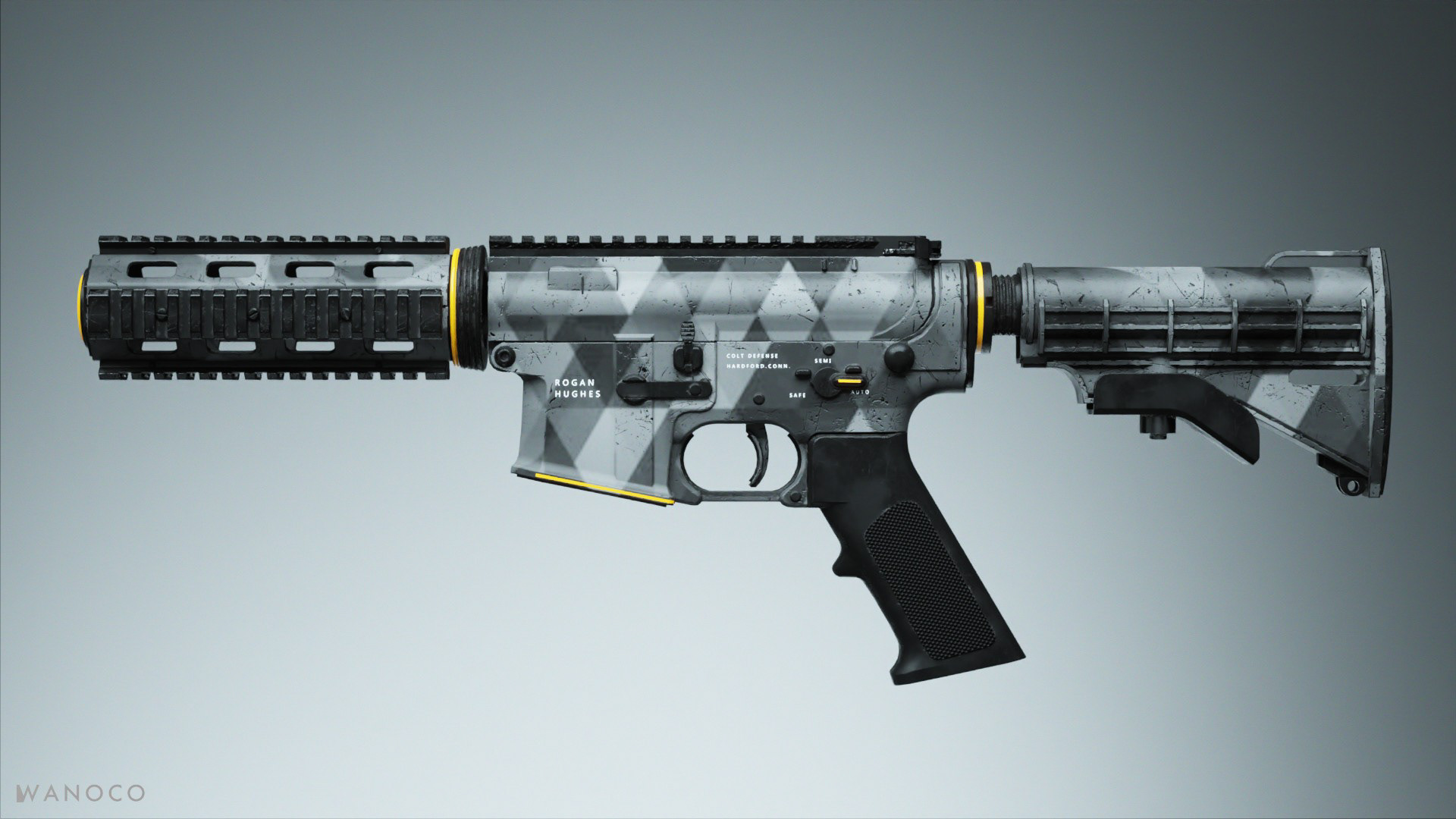 M4A1，Cyberpunk，firearms，army，science fiction，game，