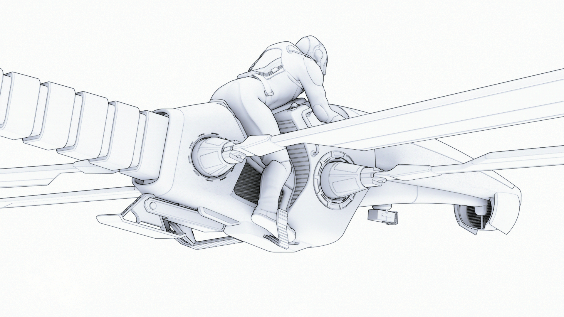 Dune flying car concept，vehicle，Sand dunes，3D modeling，