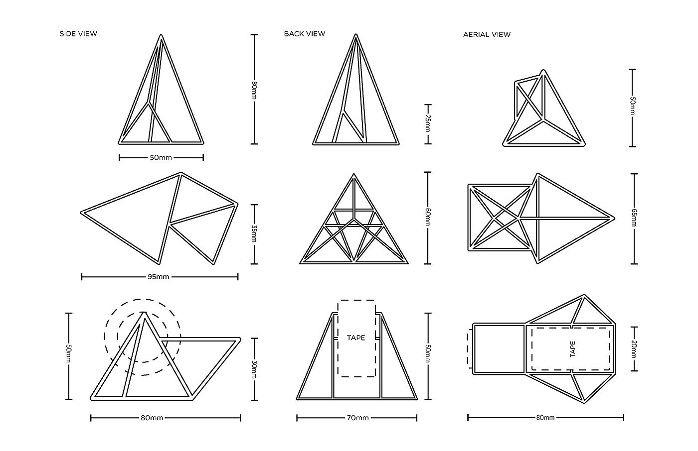 Tregou，triangle，wooden ，Desktop artifact，