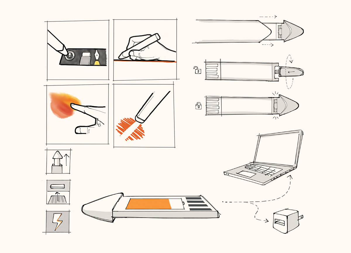 Touch screen pen，draw，FiftyThree，
