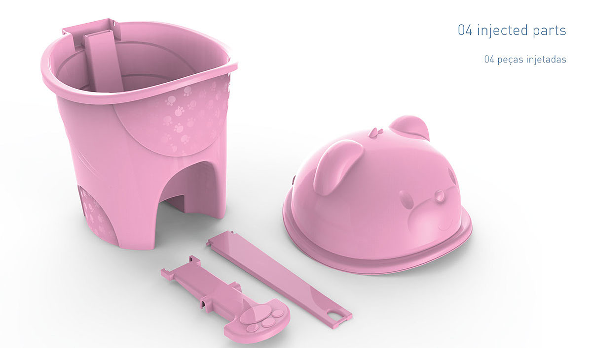 trash can，pedal bin，Cute，