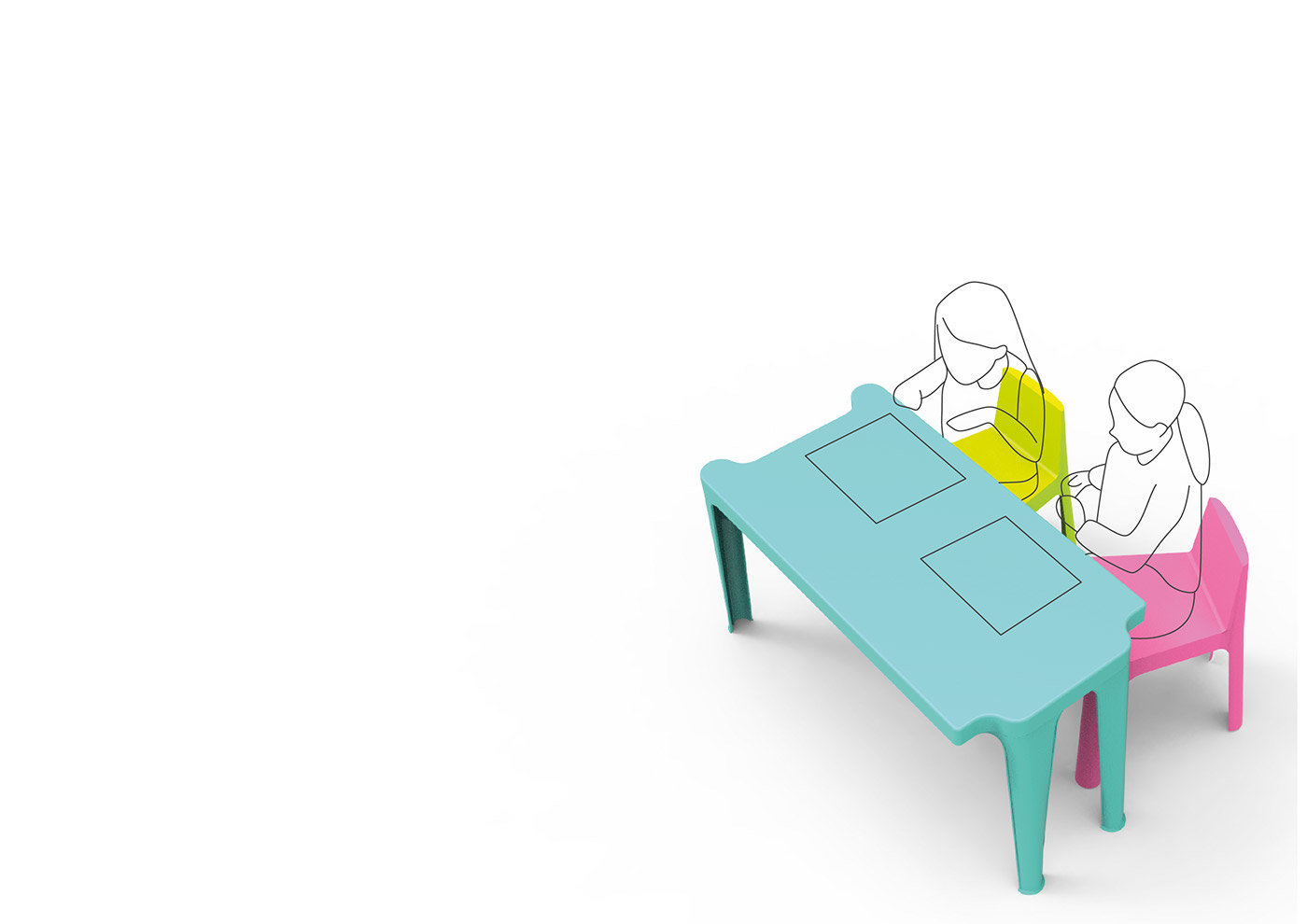 children，color，table，chair，desk，desk，Receive，