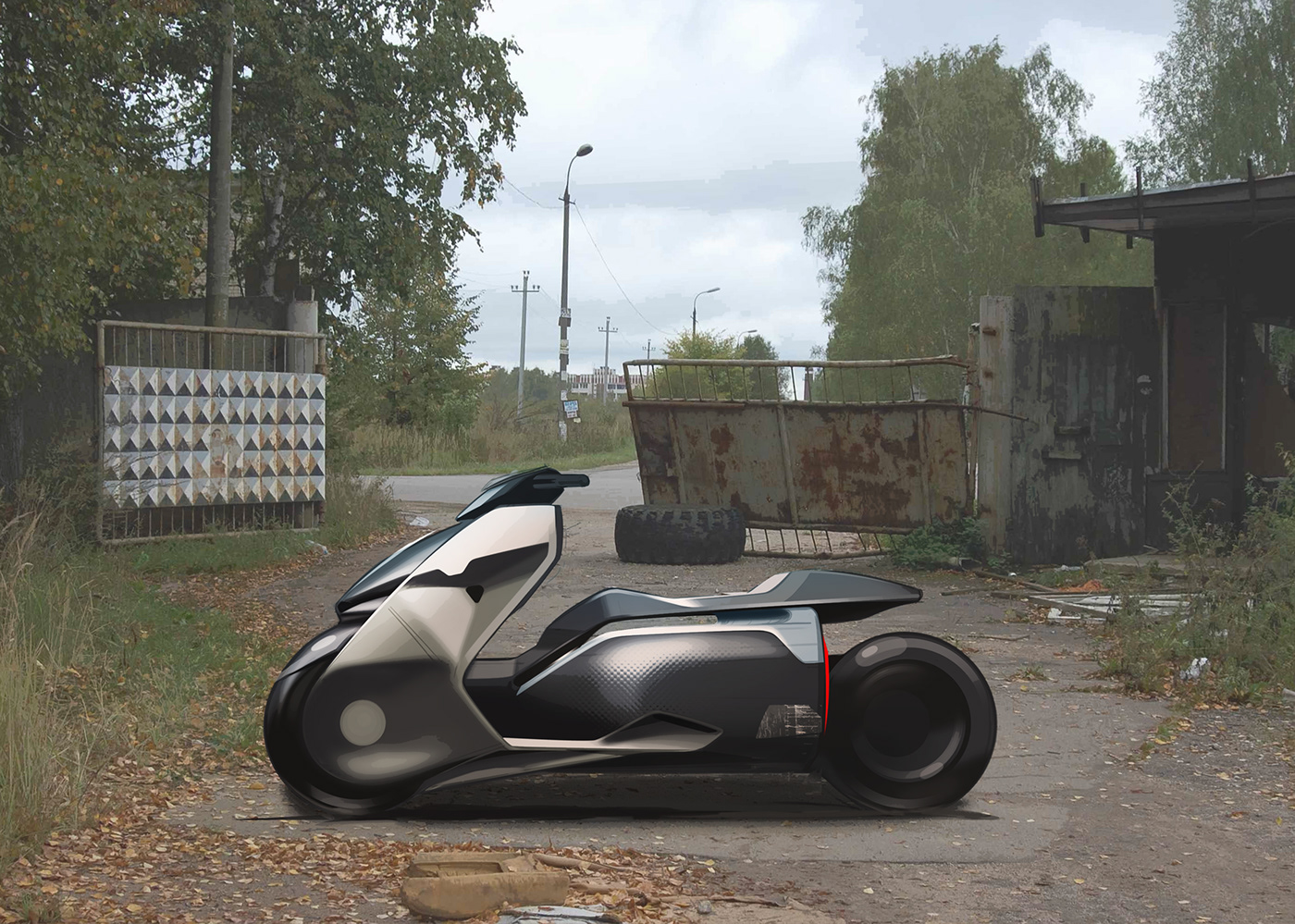 vehicle，motorcycle，Bmw concept LINK，conceptual design，