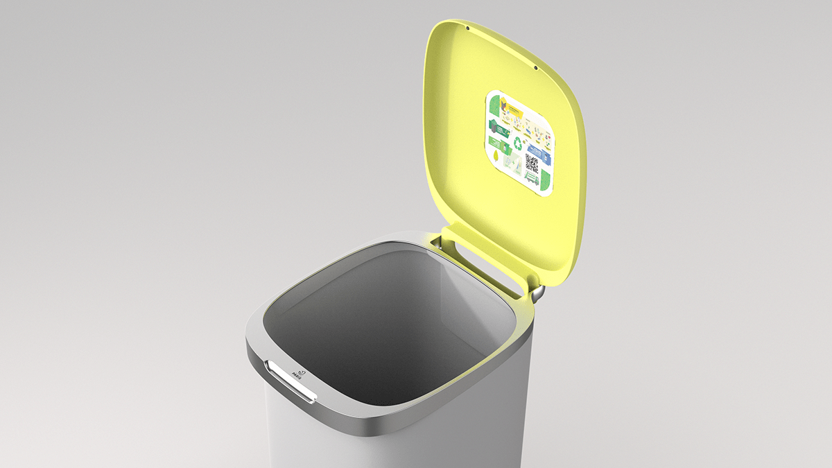 trash can，Waste recycling bin，Urban furniture，Triée，