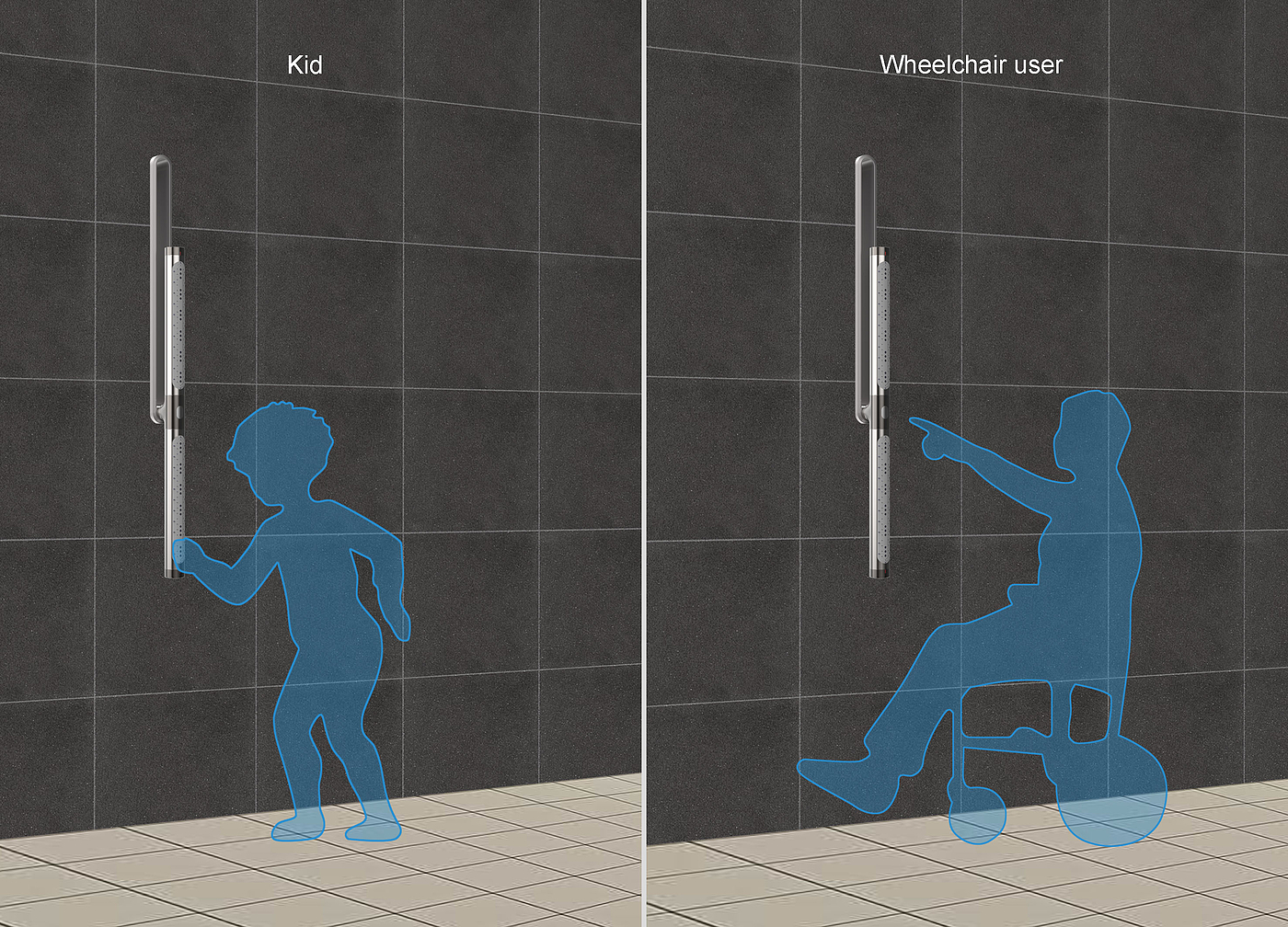 General design，Barrier free design，shower，care for，