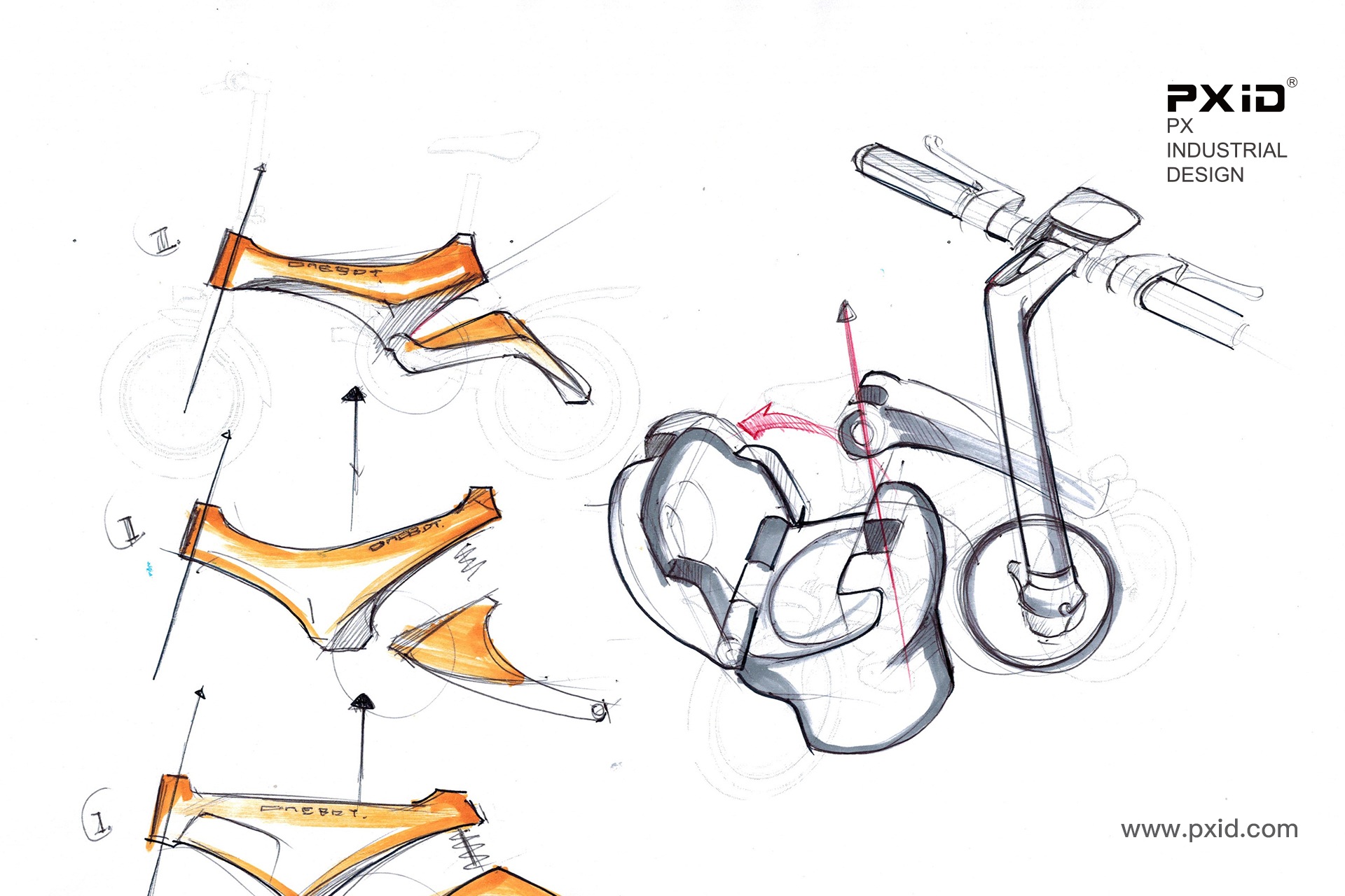 Design of electric scooter，Scooter design，Balance car design，Design of walking tools for the elderly，pxid，Product oriented industrial design，