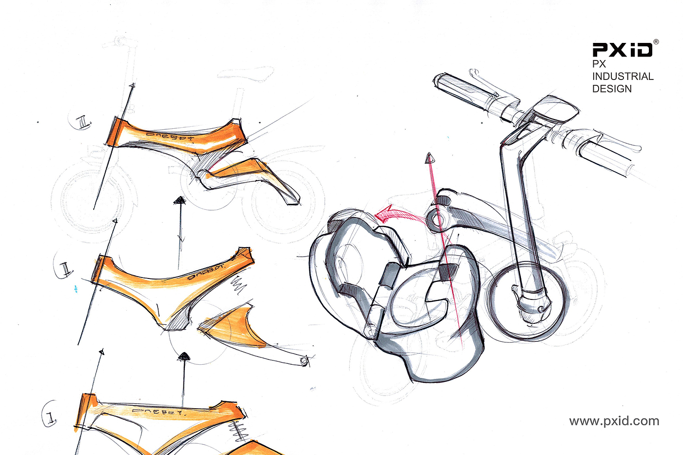 Design of electric scooter，Scooter design，Balance car design，Design of walking tools for the elderly，pxid，Product oriented industrial design，