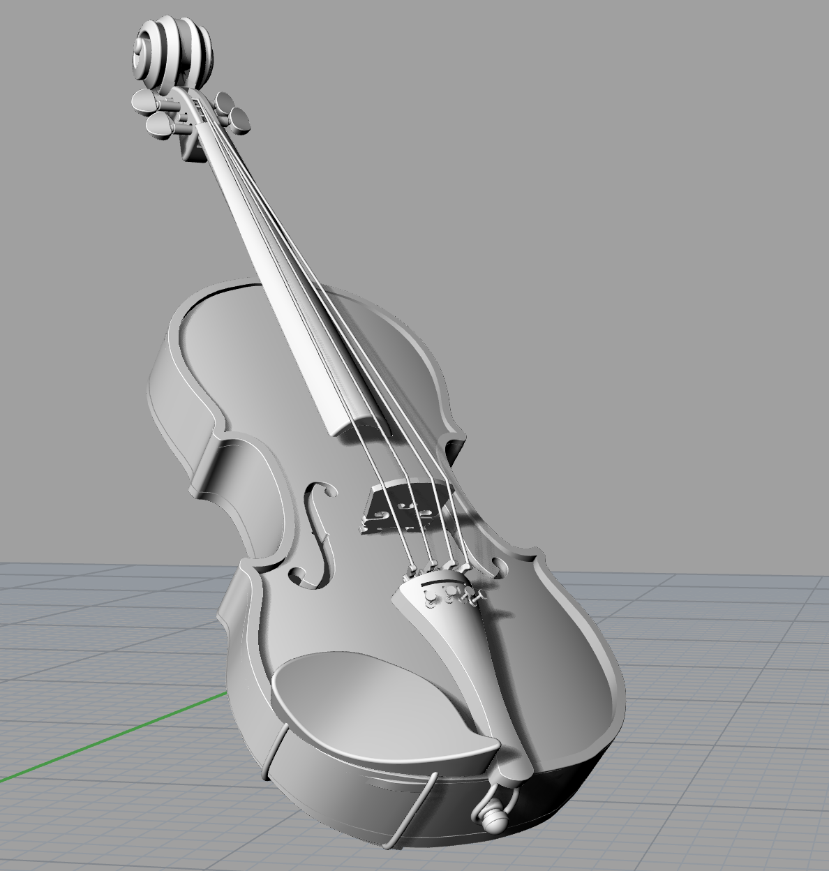 violin，modeling，Render，