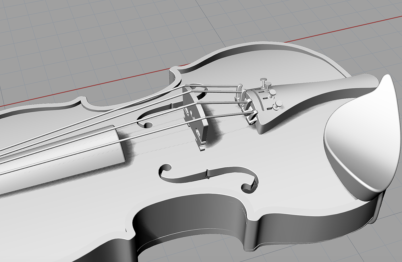 violin，modeling，Render，
