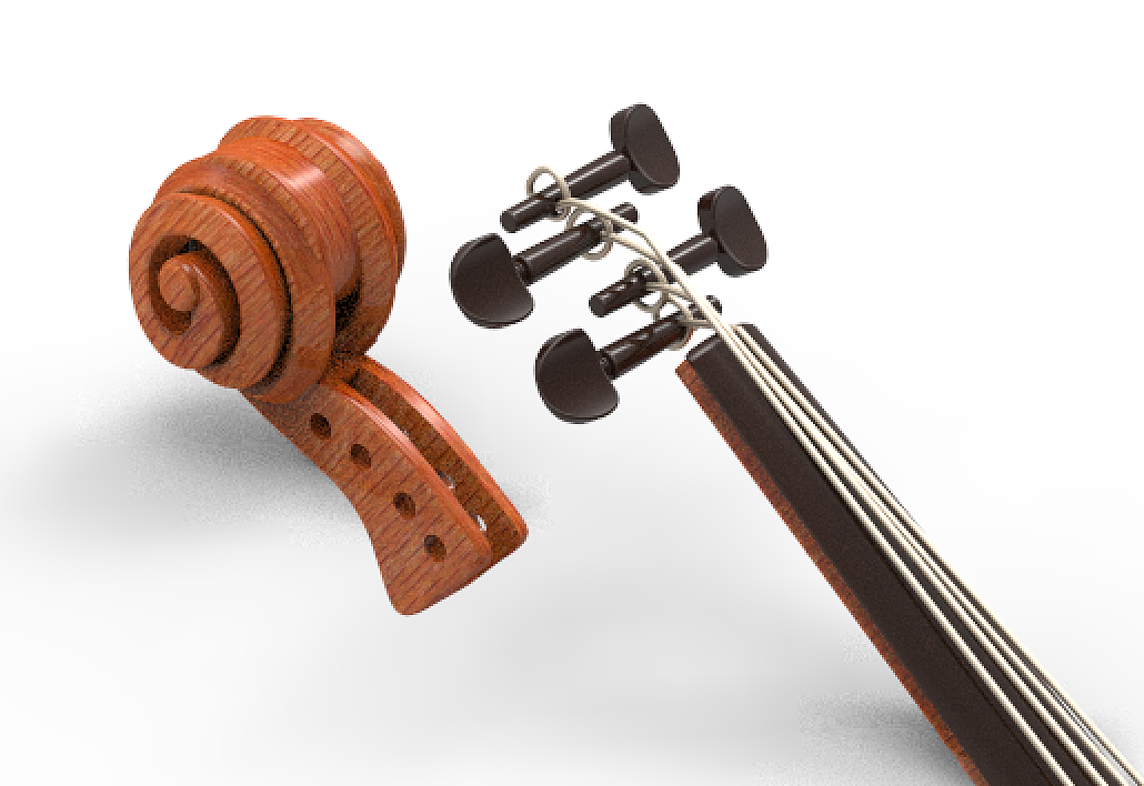 violin，modeling，Render，