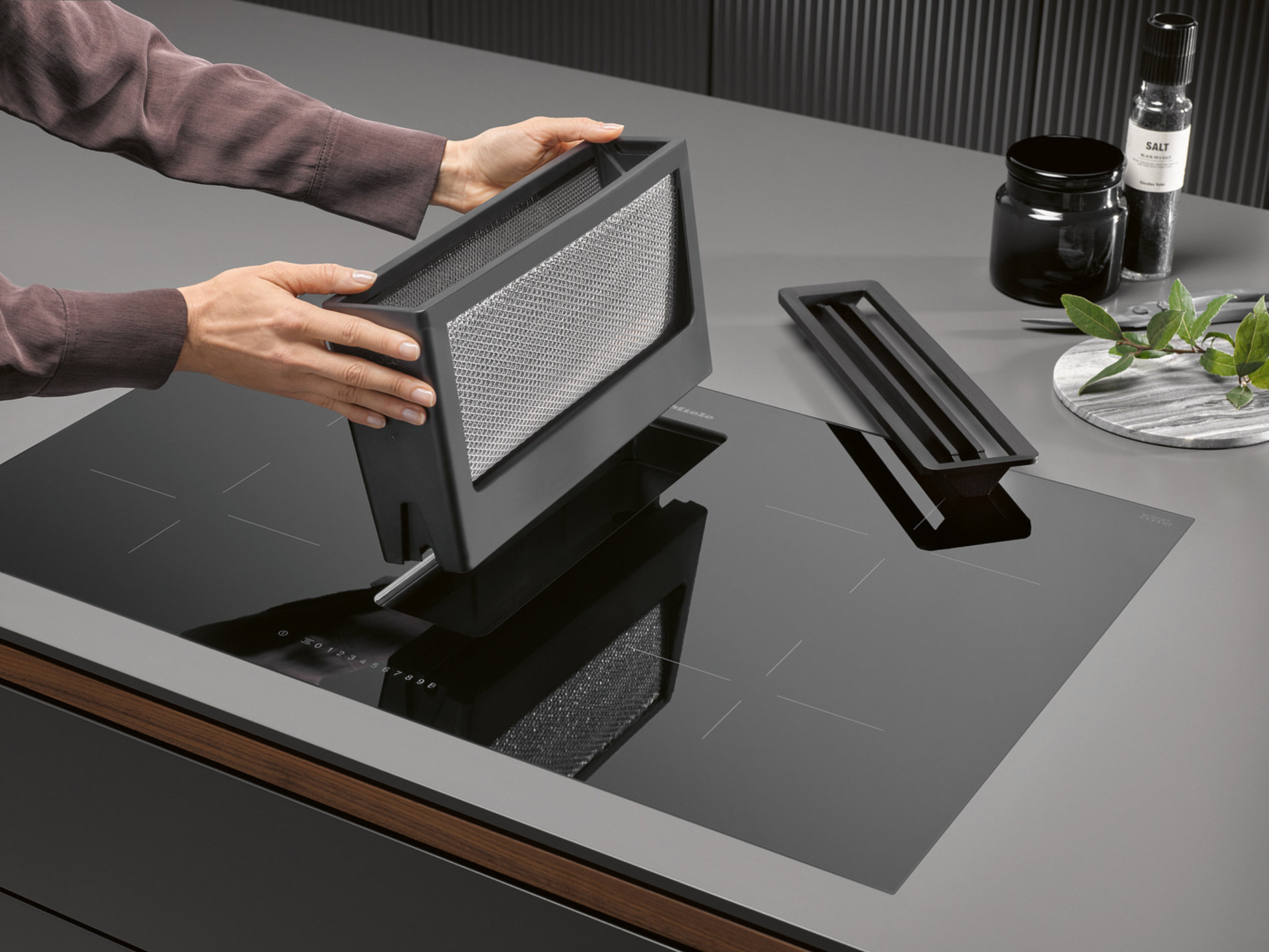 2023 Red Dot Product Design Award，Kitchen Design & Kitchen Appliances & Tableware，Induction cooker with integrated extractor，