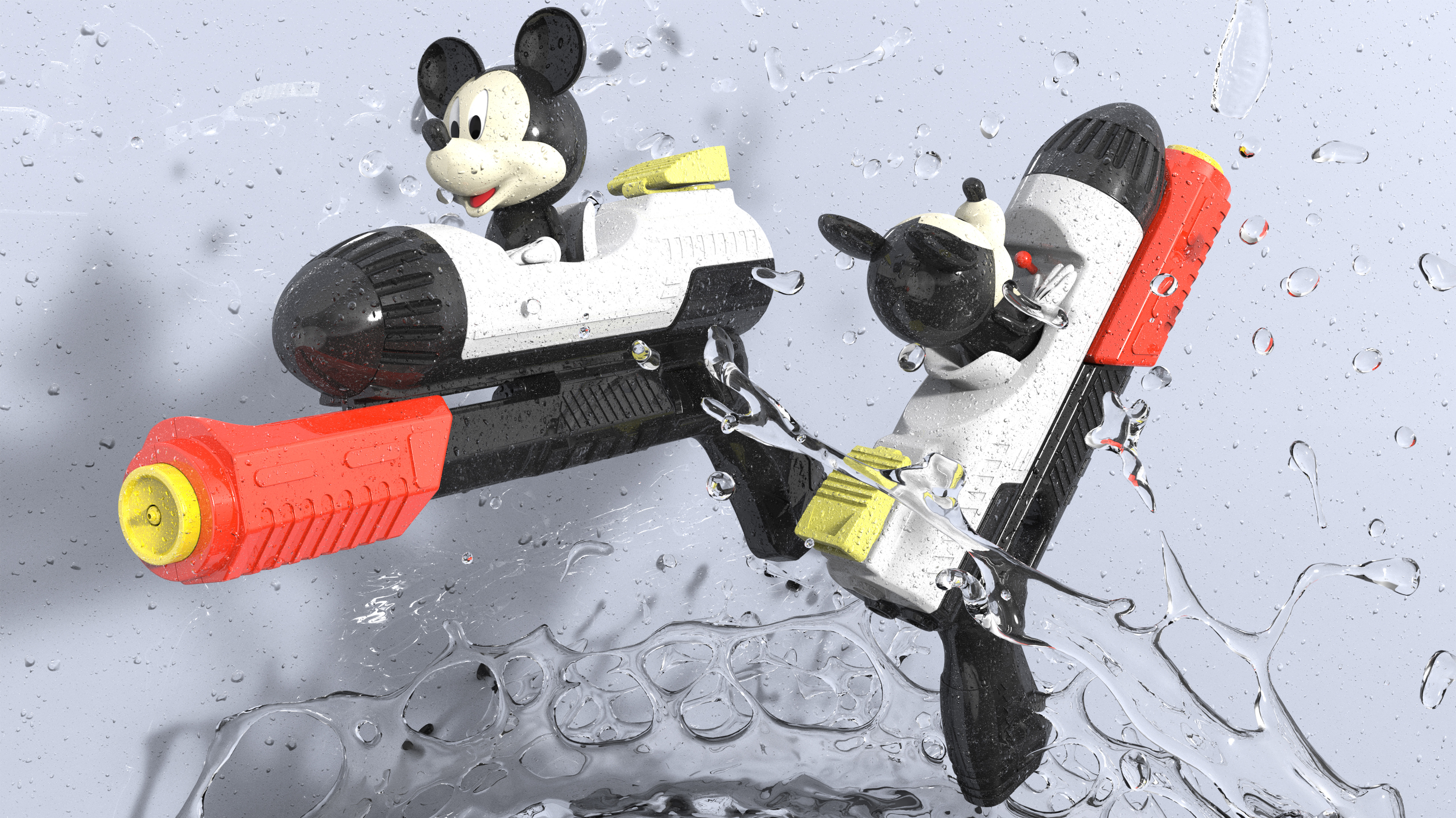 Toy water gun，Children's Toys，Mickey Mouse，Mickey，