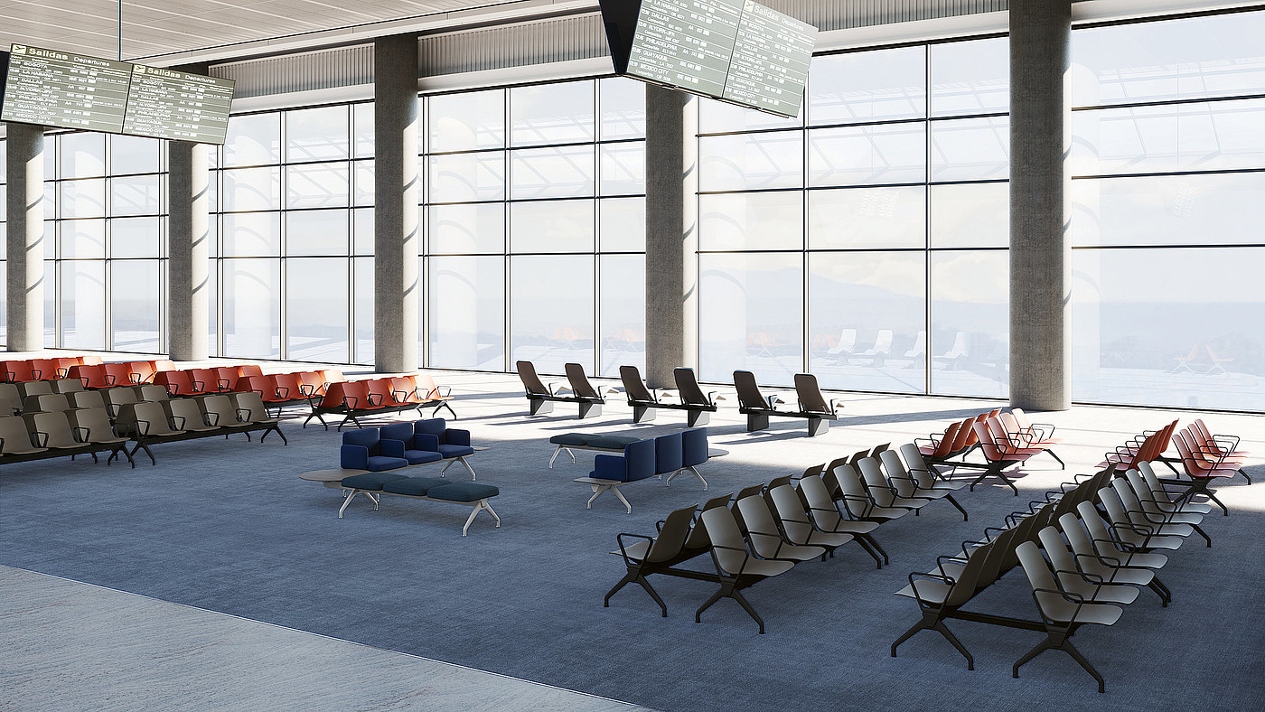 2023 Red Dot Product Design Award，urban design ，Airport Seating System，