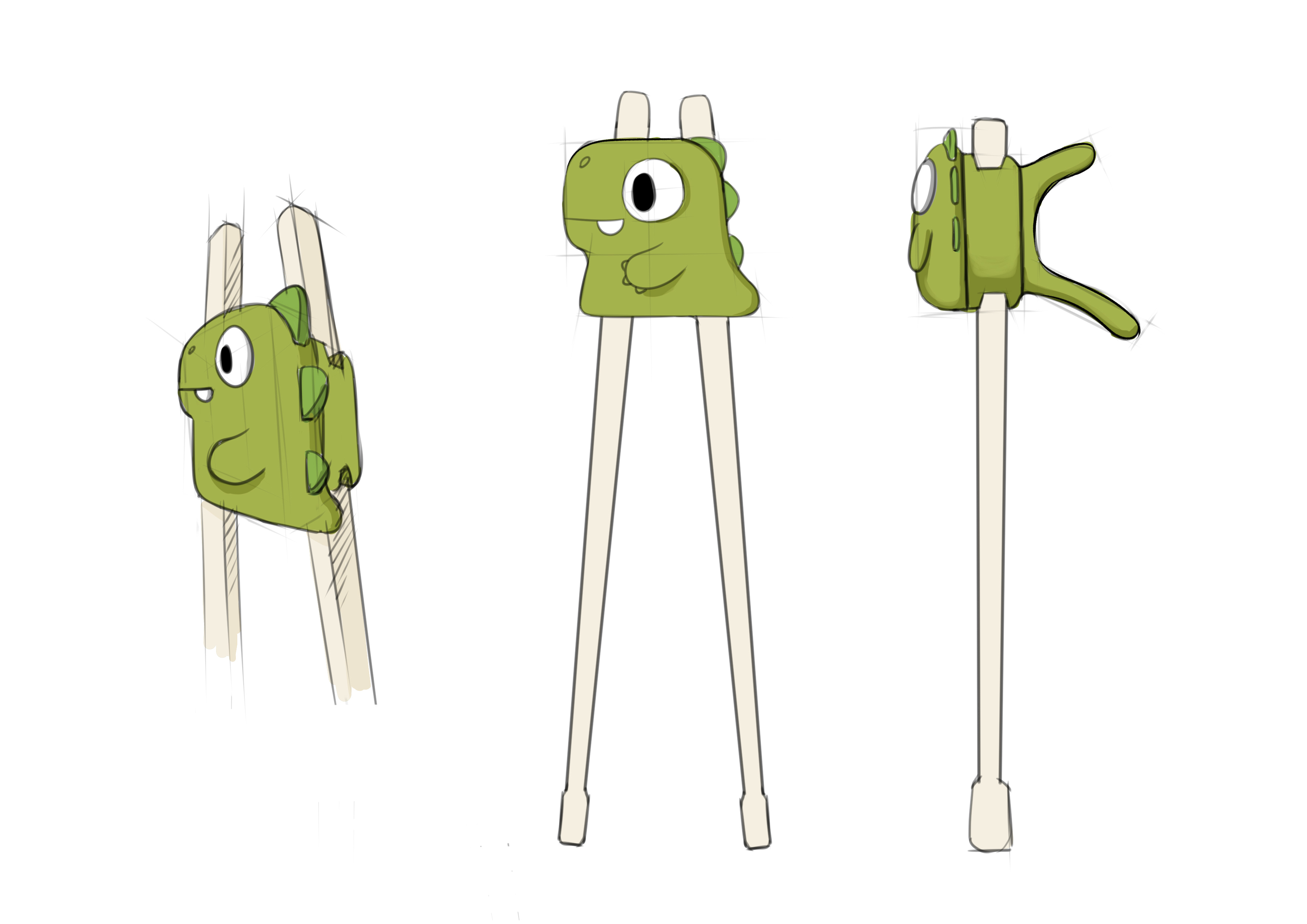 Children's learning chopsticks，