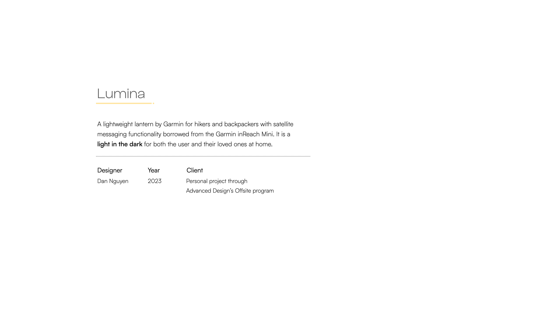 outdoors，lighting，personal，Small，