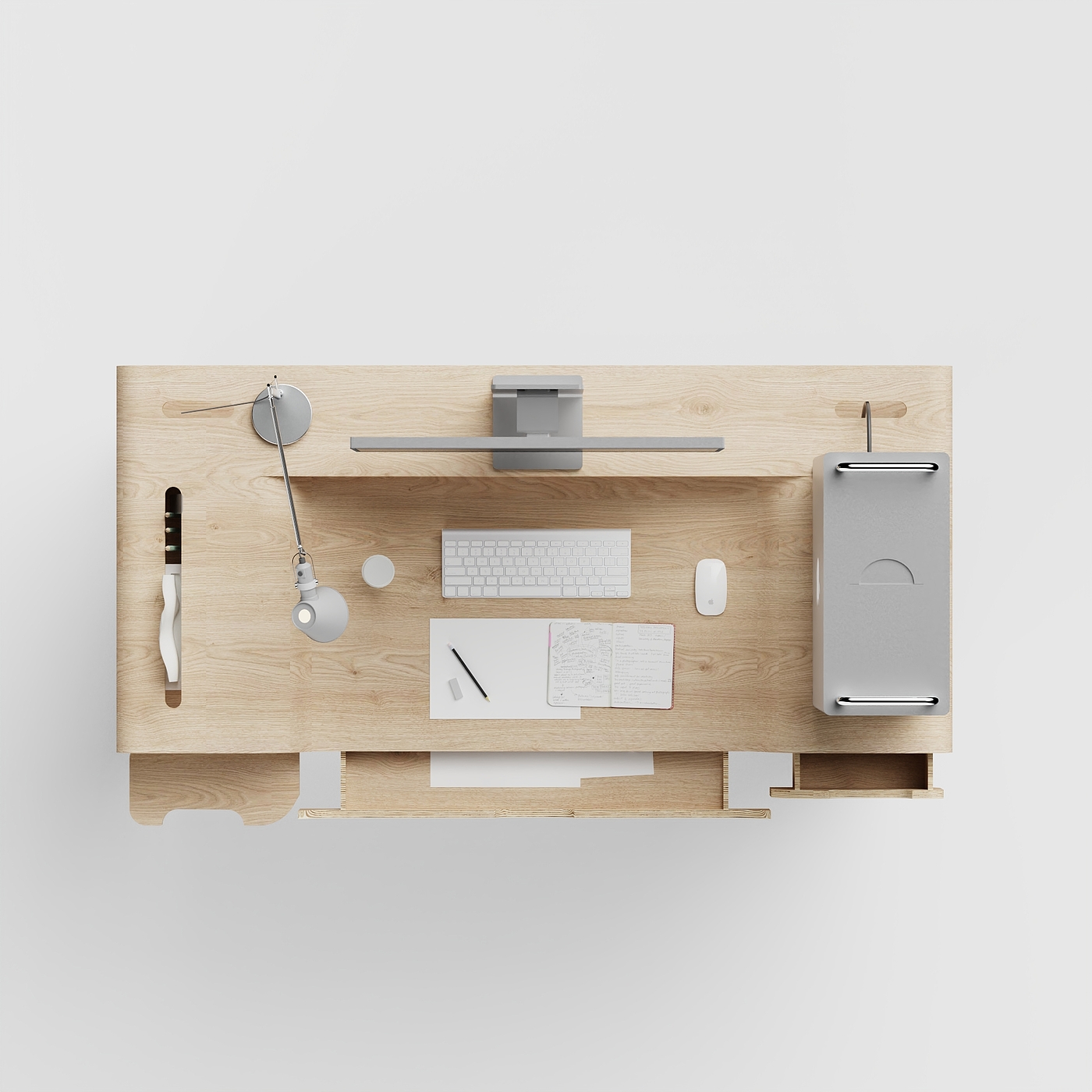 desk，cutting，bend，Home design，