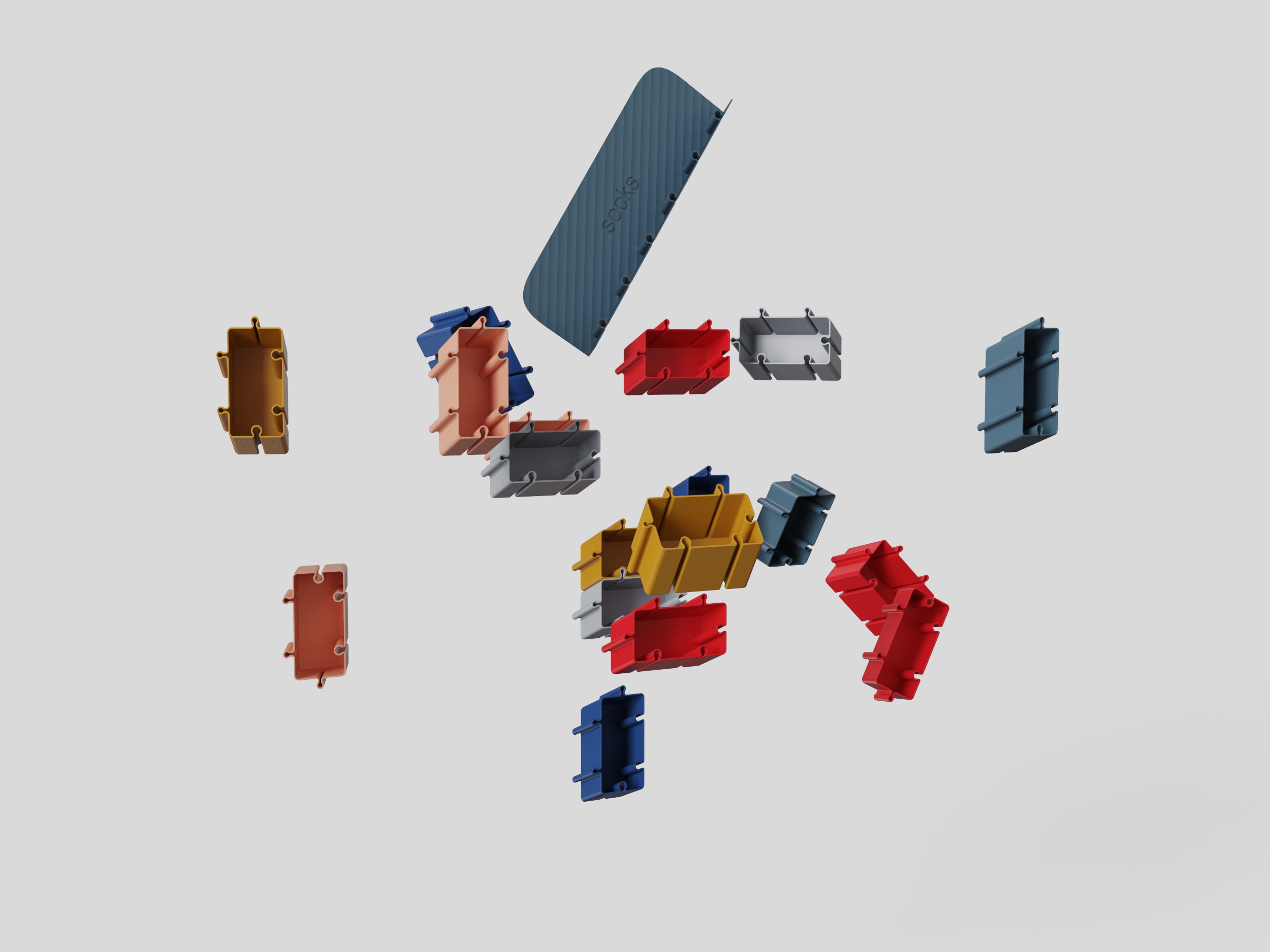 Mondrian，Receive，Building blocks，Splicing，Socks，