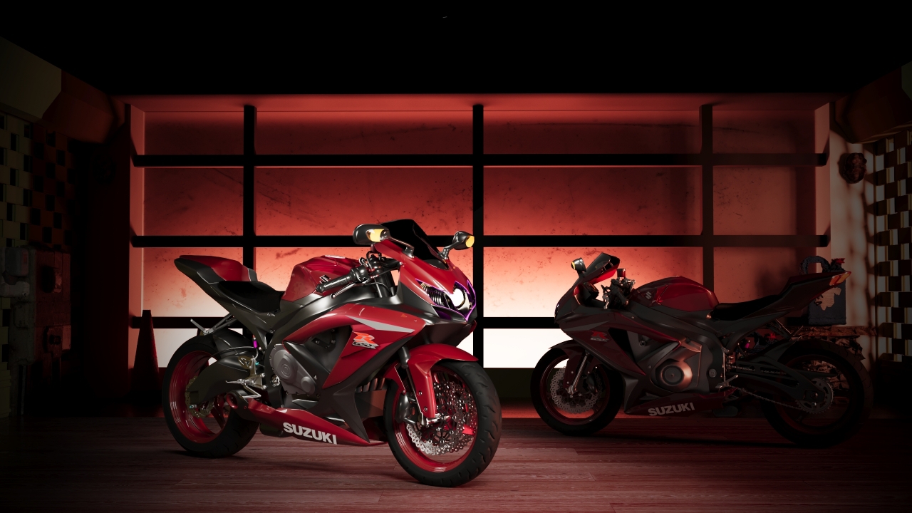 locomotive，Render，Scene construction，