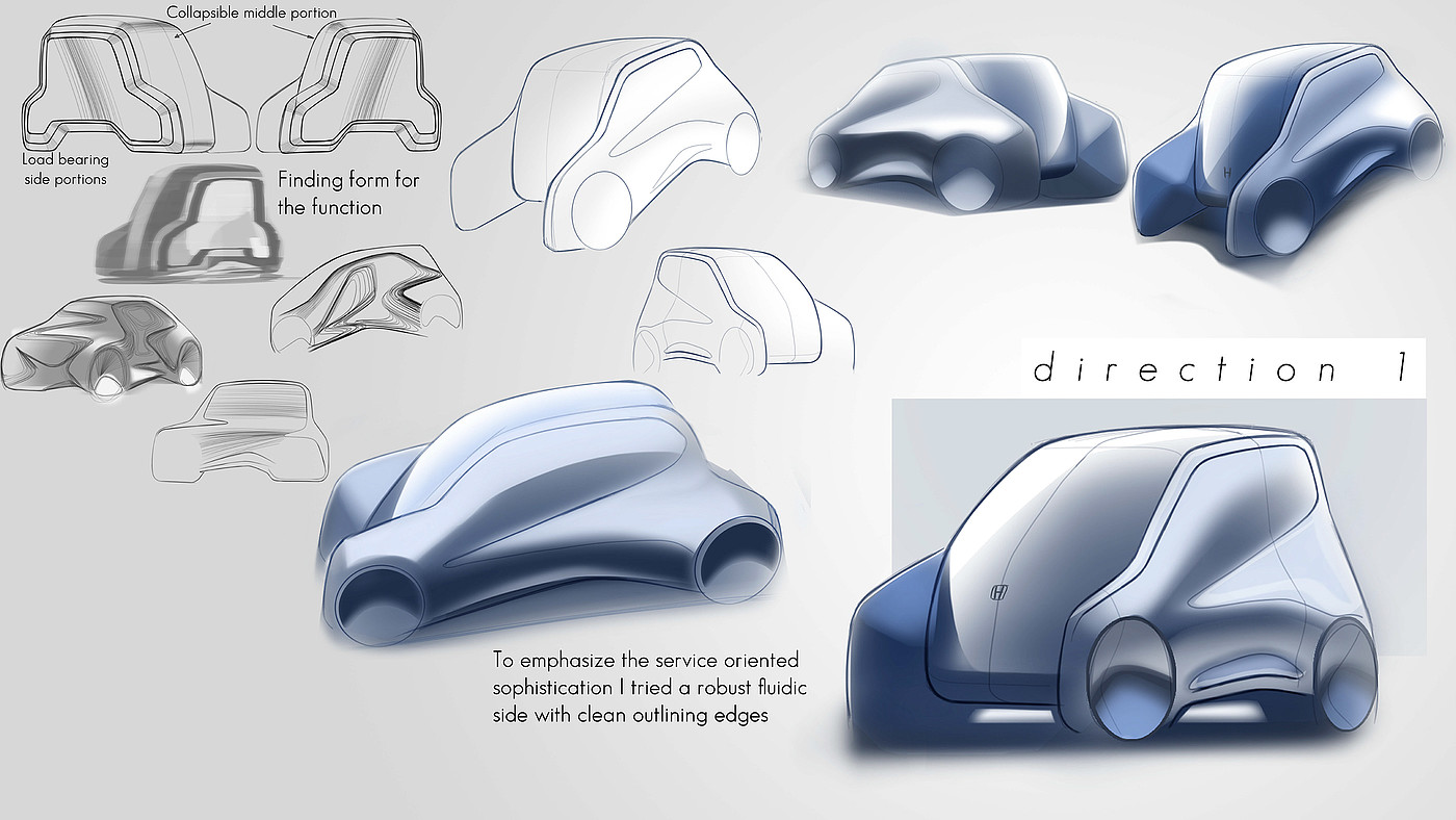 Honda CoMo，Automatic design，sketch，