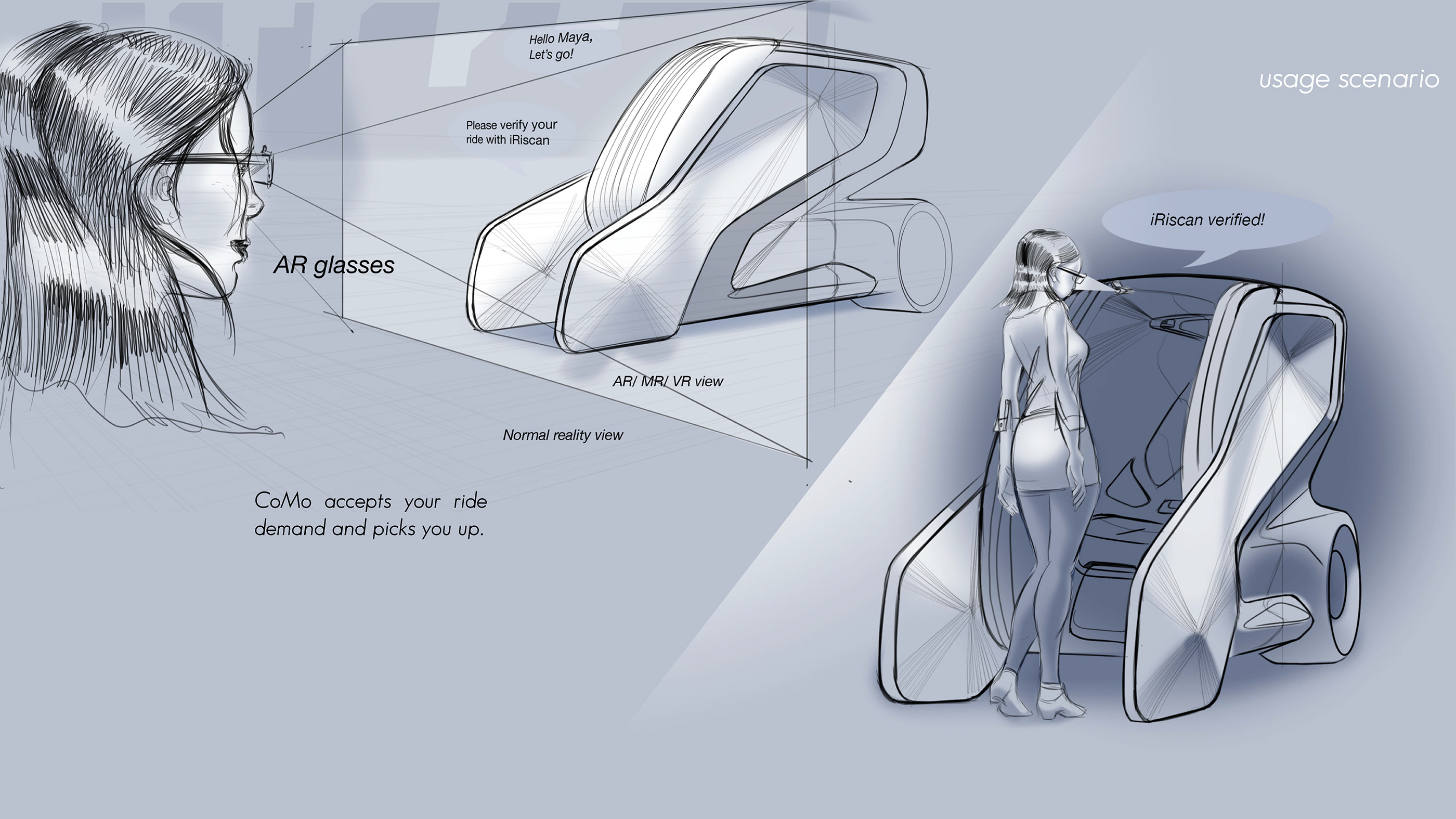 Honda CoMo，Automatic design，sketch，