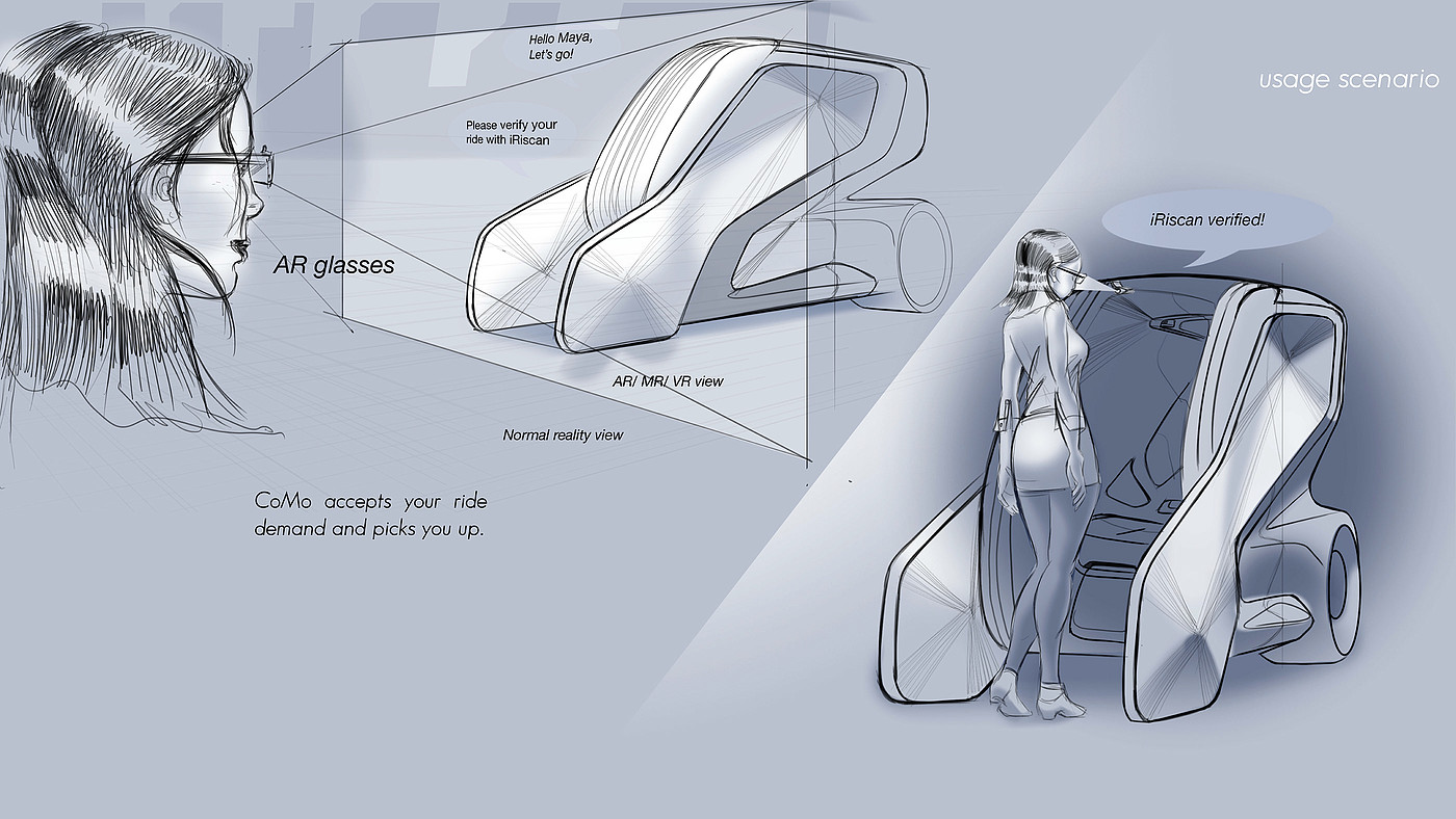 Honda CoMo，Automatic design，sketch，