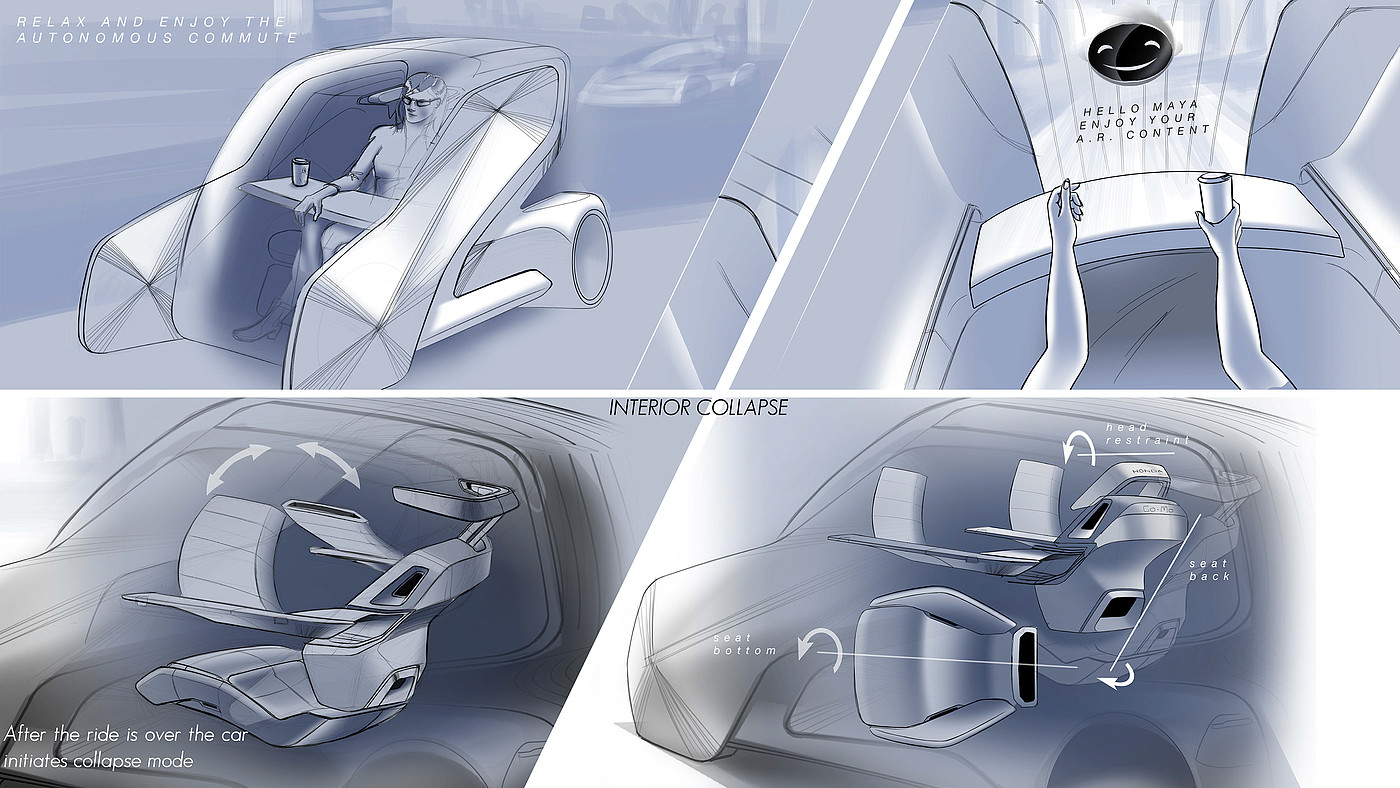 Honda CoMo，Automatic design，sketch，