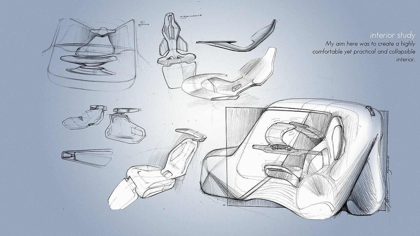 Honda CoMo，Automatic design，sketch，