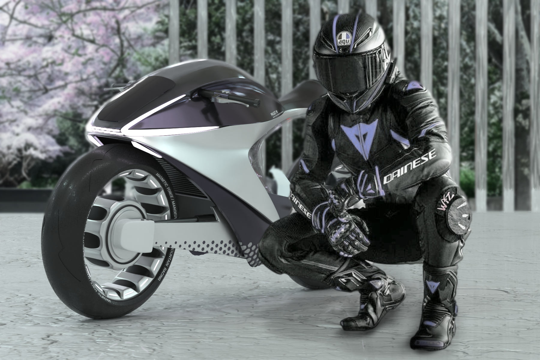PROJECT M³，motorcycle，bionics，, riding.，