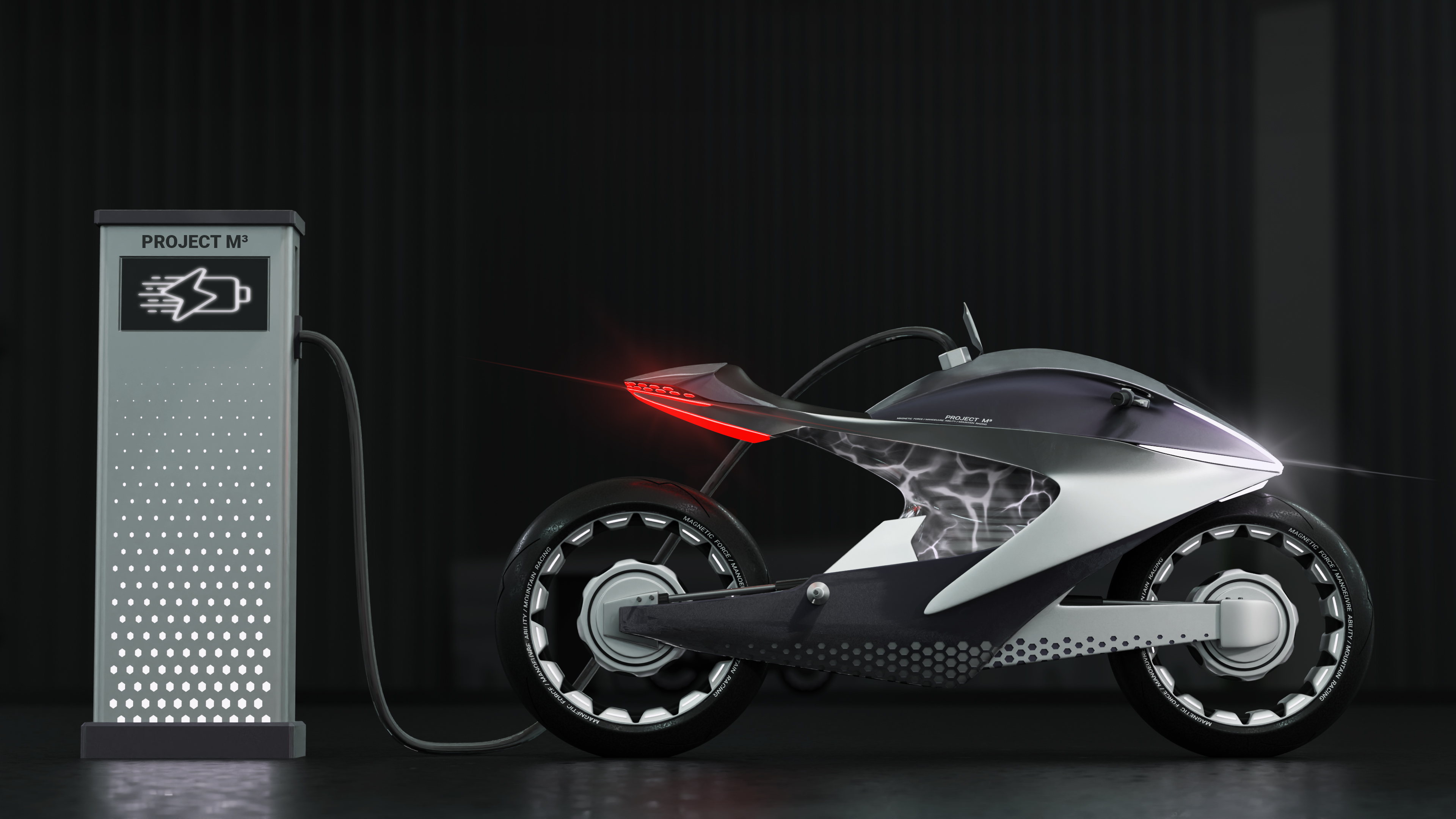 PROJECT M³，motorcycle，bionics，, riding.，