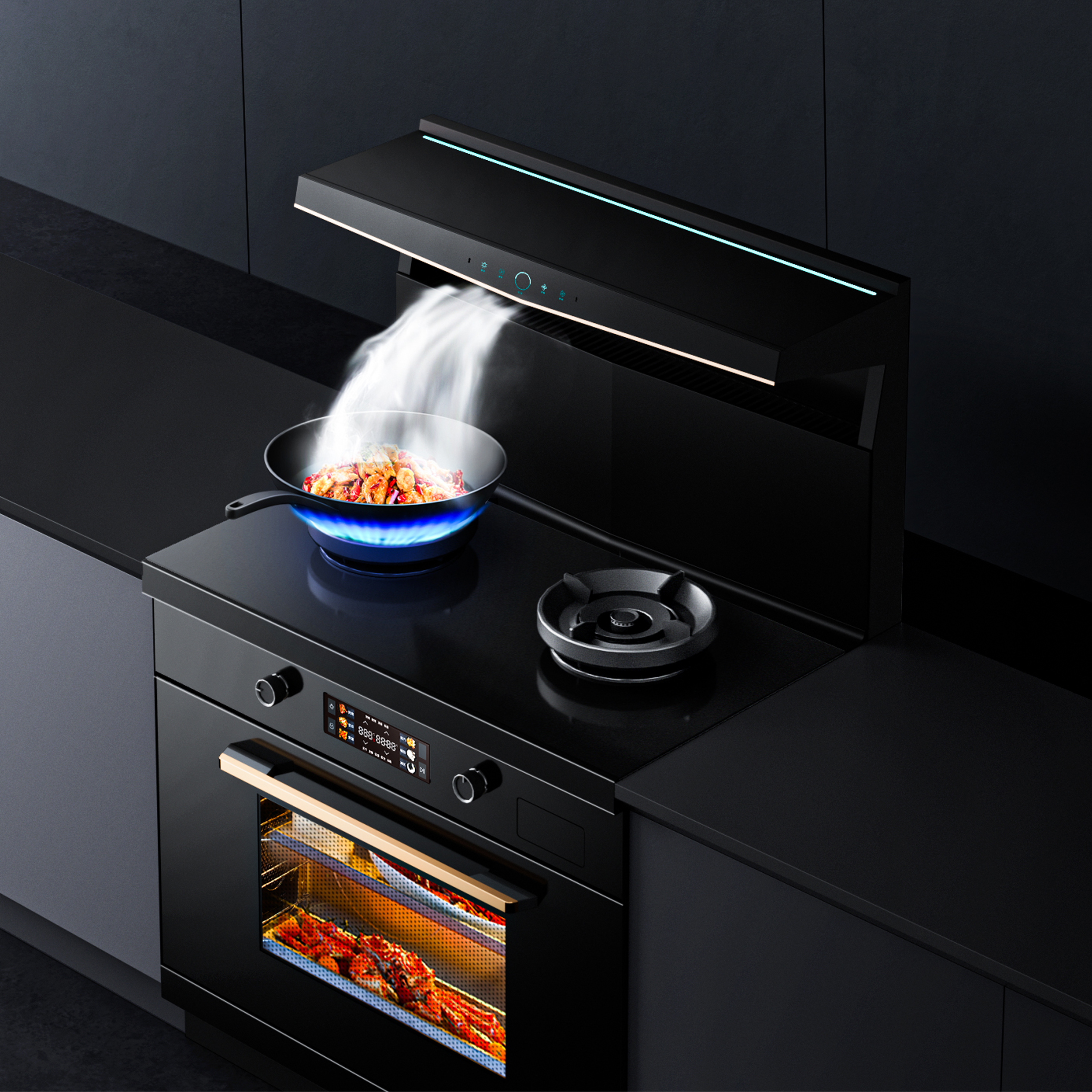 Integrated stove design，