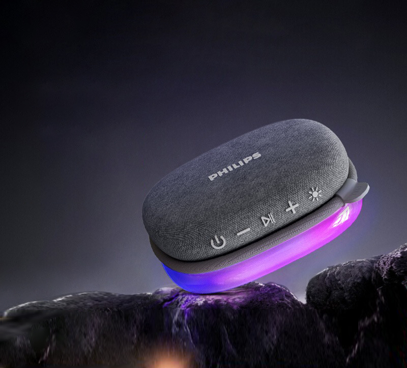 outdoor portable bluetooth speaker，Light speaker，Colorful lamp effect，Portable storage，Philips PHILIPS，
