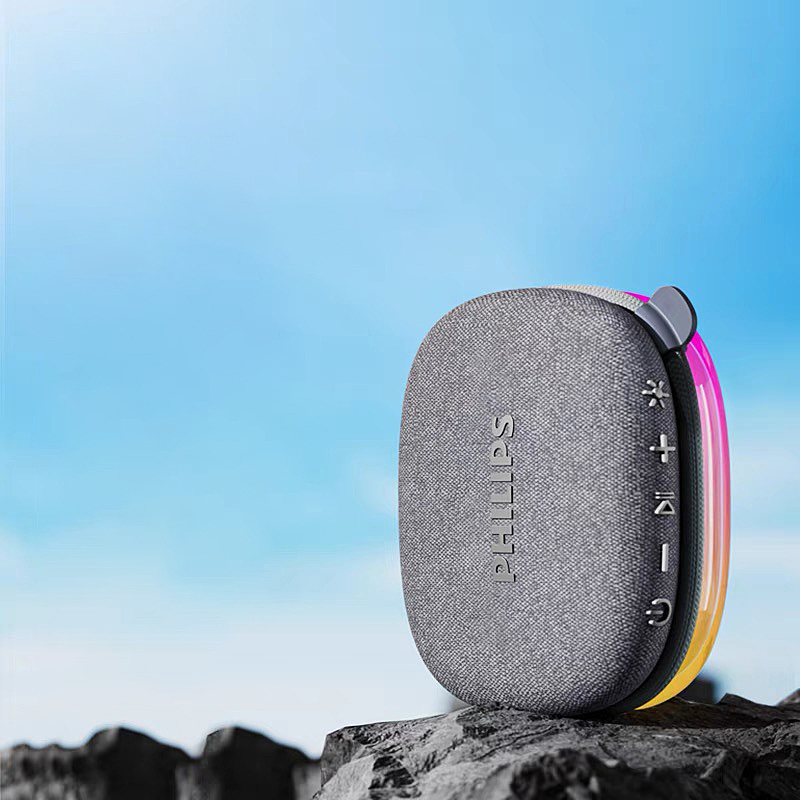 outdoor portable bluetooth speaker，Light speaker，Colorful lamp effect，Portable storage，Philips PHILIPS，