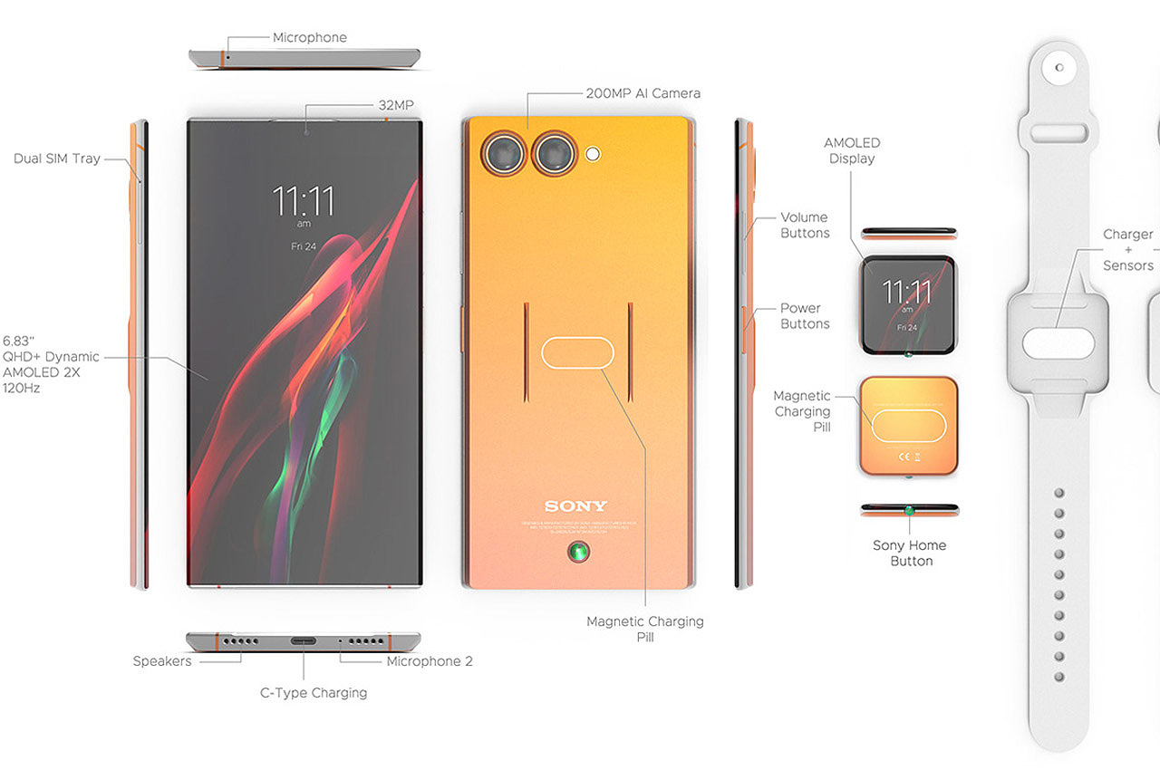 Xperia 1 V，Wrist watch，Sony，Xperia WX710，