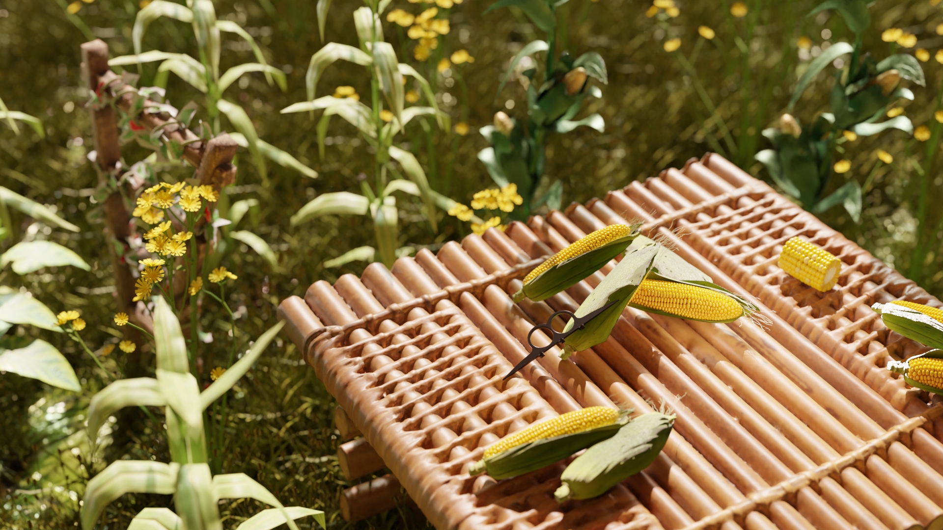 product design，Catch Shrimp Households in Corn，Product rendering，