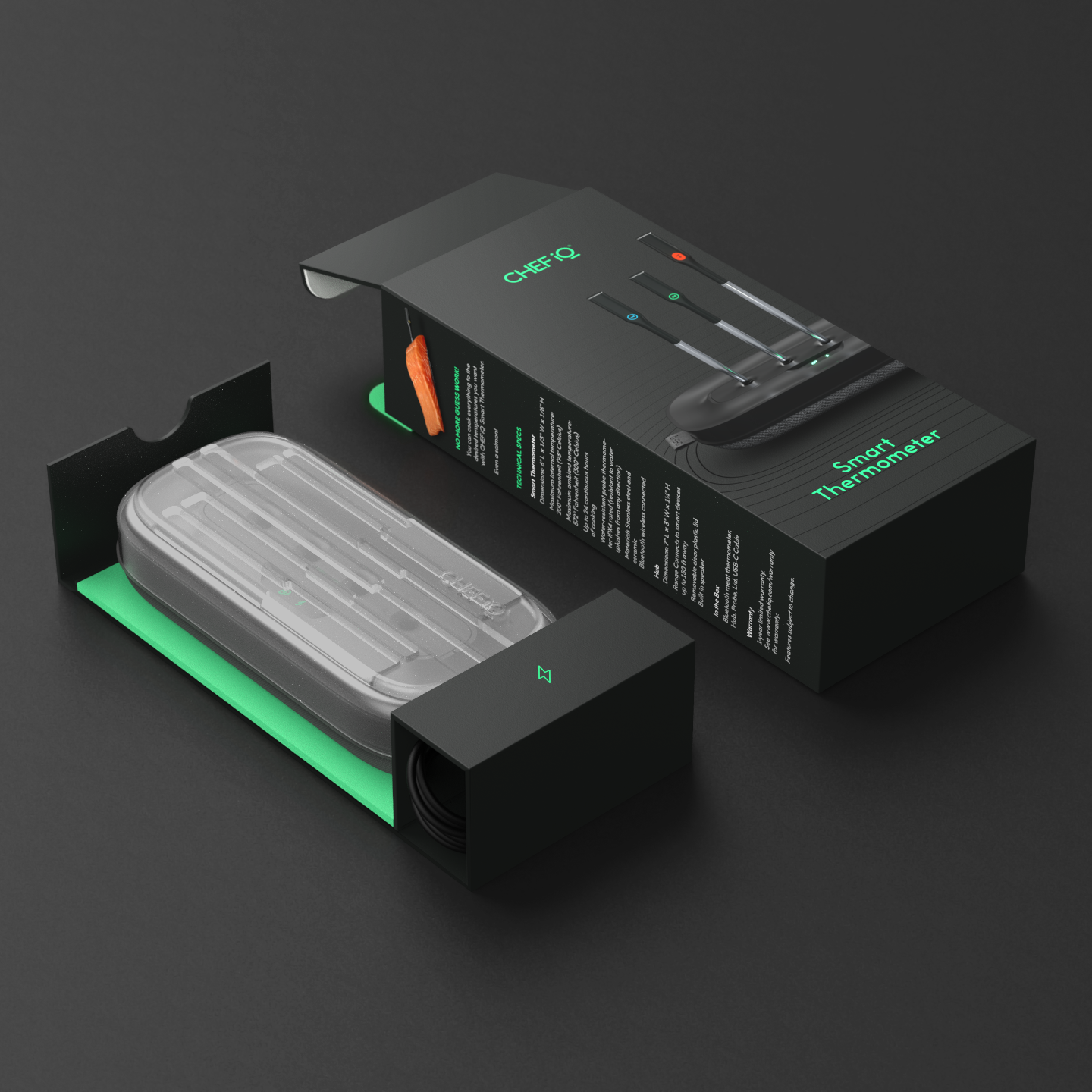 Intelligent thermometer，packing design，Unboxing experience，