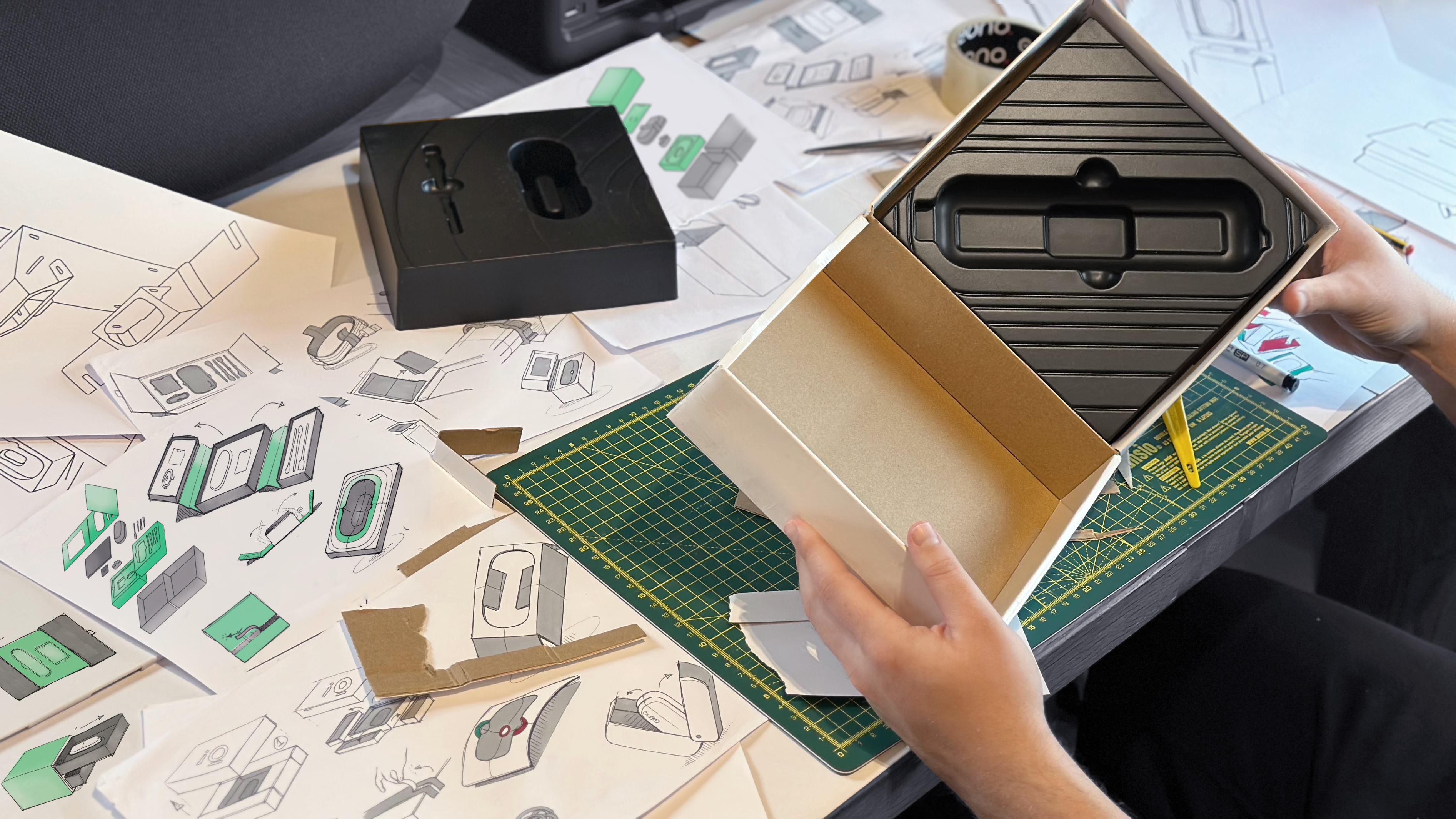 Intelligent thermometer，packing design，Unboxing experience，