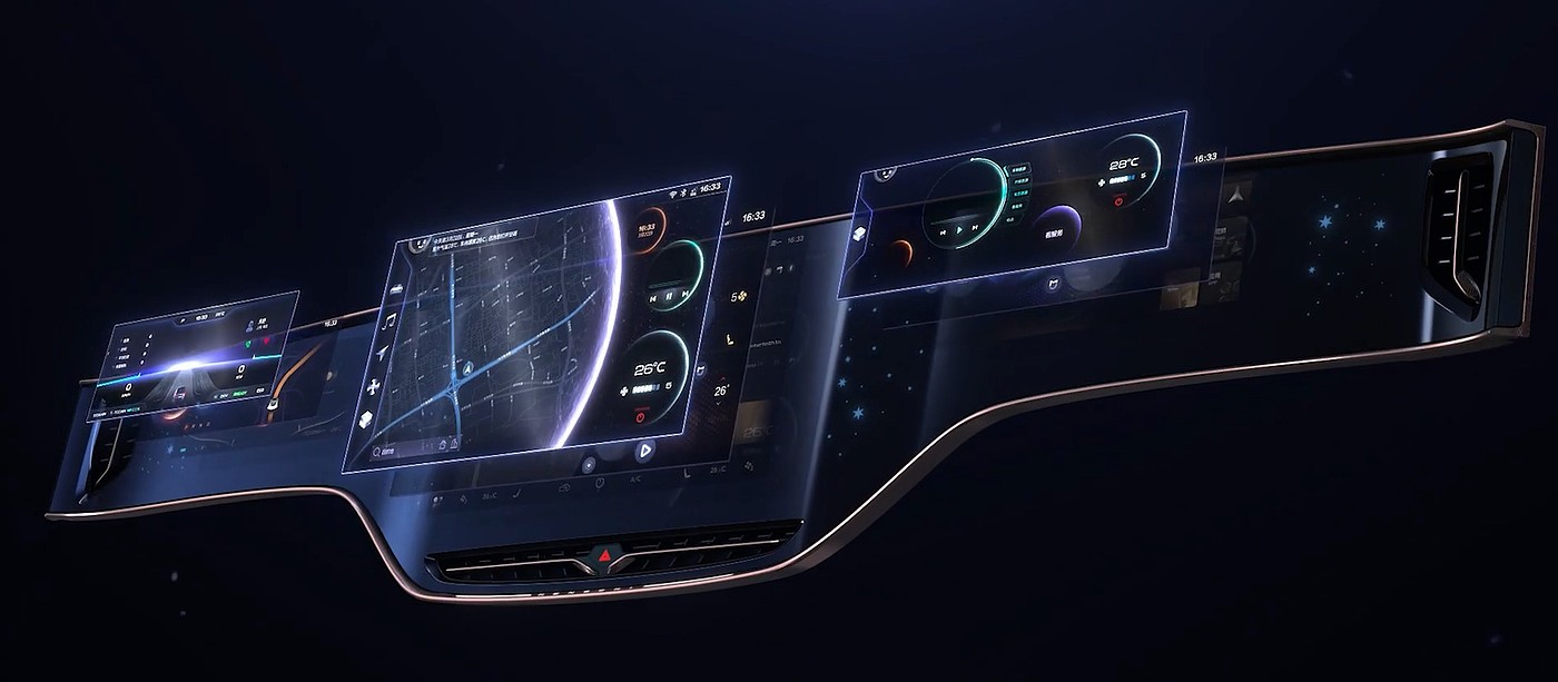 TOALL Convex and Concave Design，Intelligent cockpit，