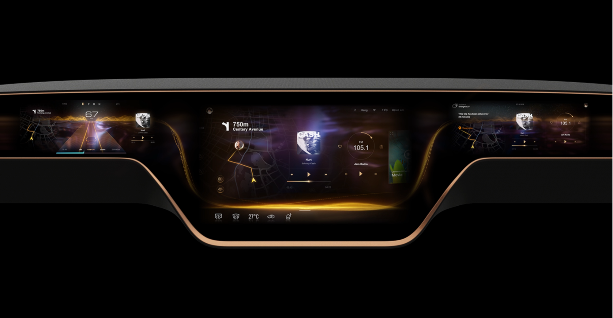 TOALL Convex and Concave Design，Intelligent cockpit，