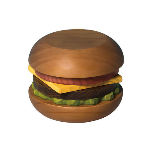 hamburger，Coaster，tableware，interest，wood，