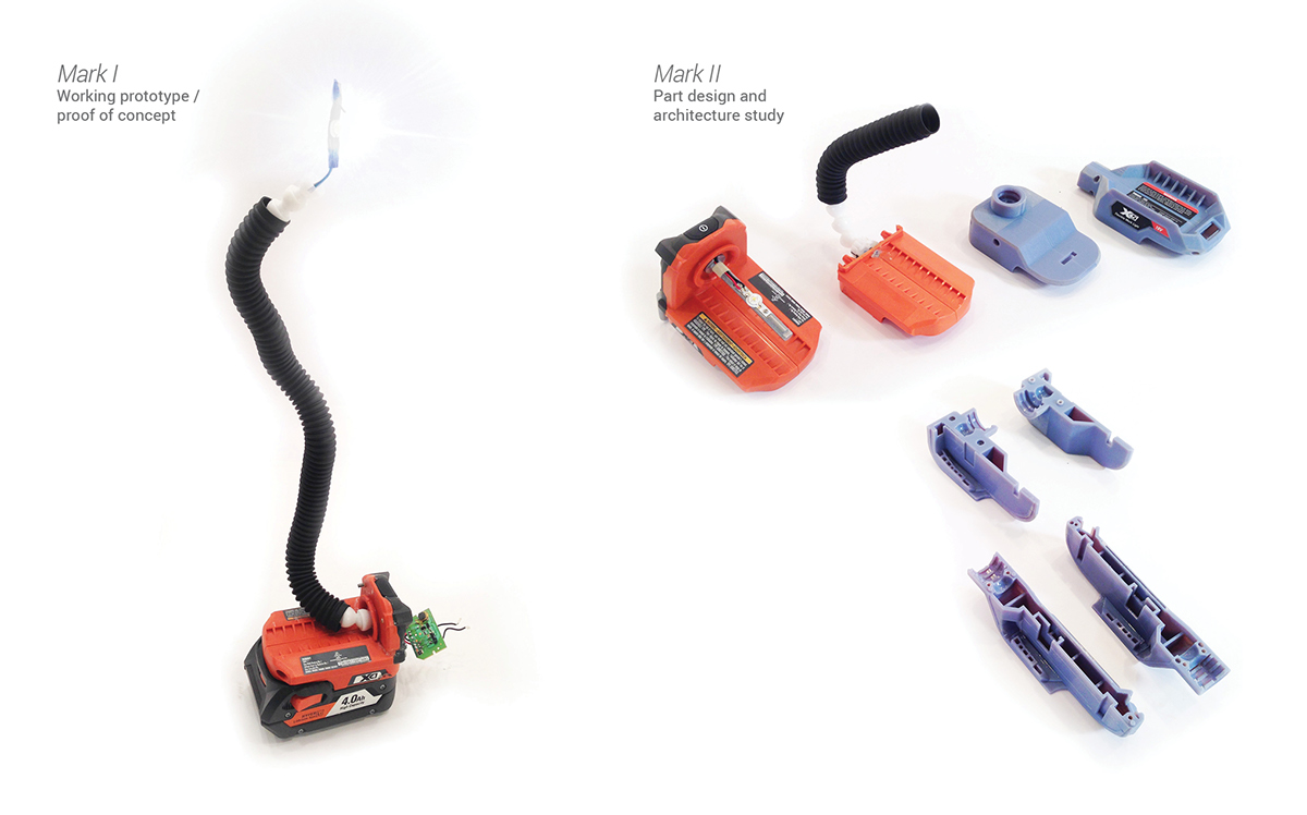 industrial design，product design，Work light，RIDGID X5，