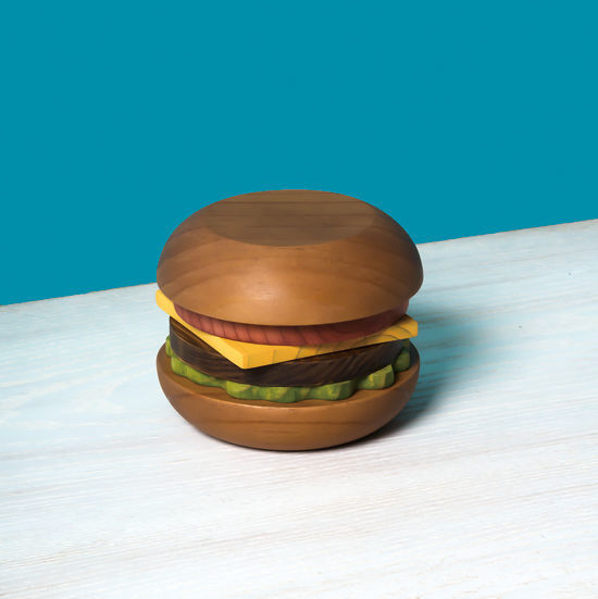 hamburger，Coaster，tableware，interest，wood，