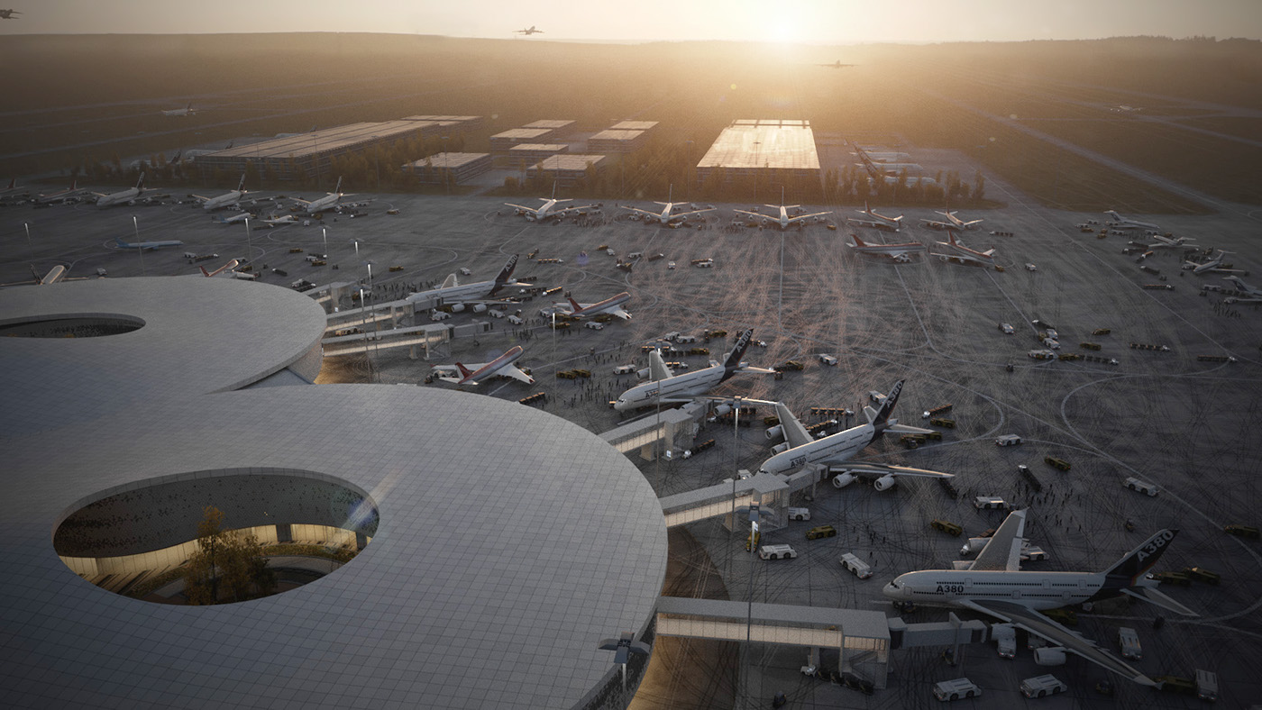 visual effect，Architecture，airport，