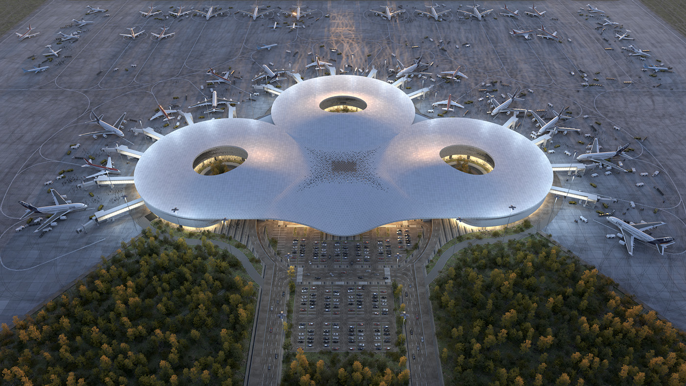 visual effect，Architecture，airport，