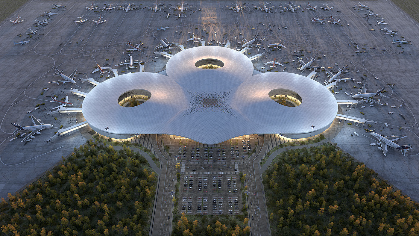 visual effect，Architecture，airport，