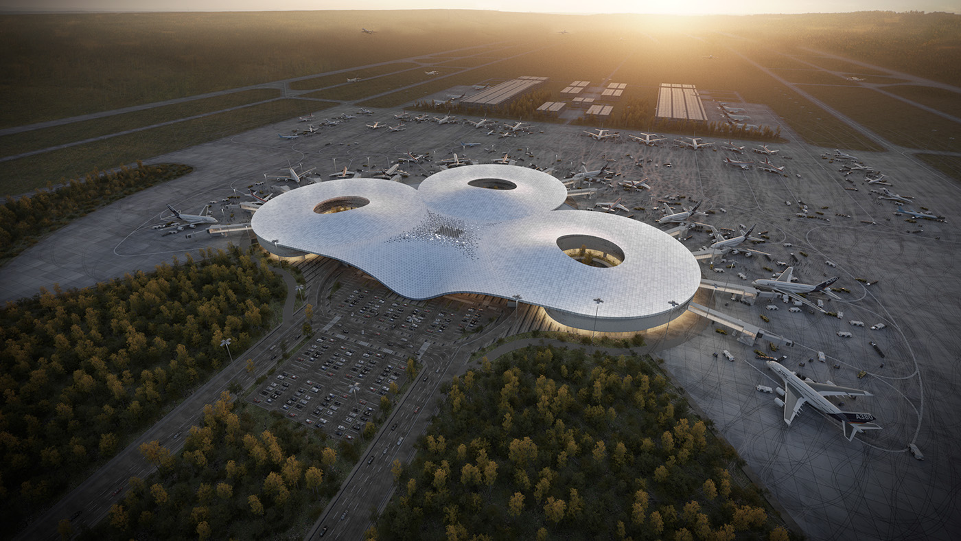 visual effect，Architecture，airport，