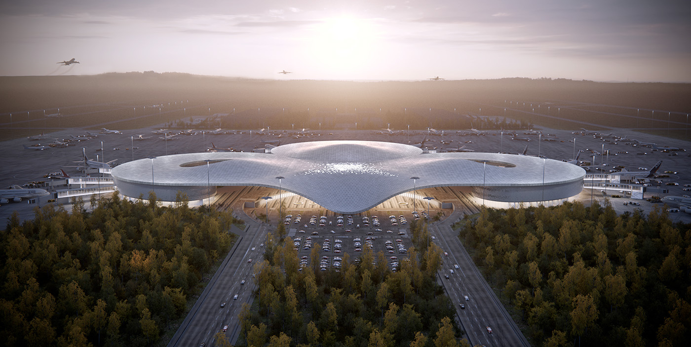 visual effect，Architecture，airport，